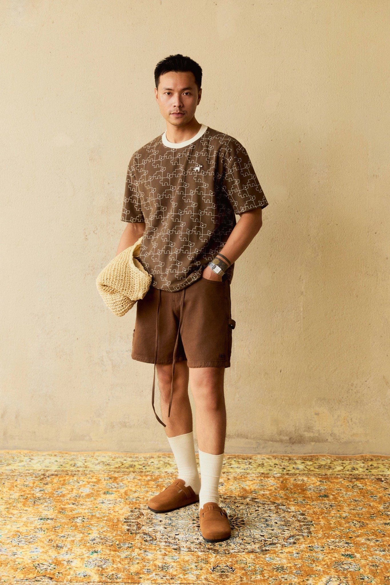 Quần Short Denim Straight Long String