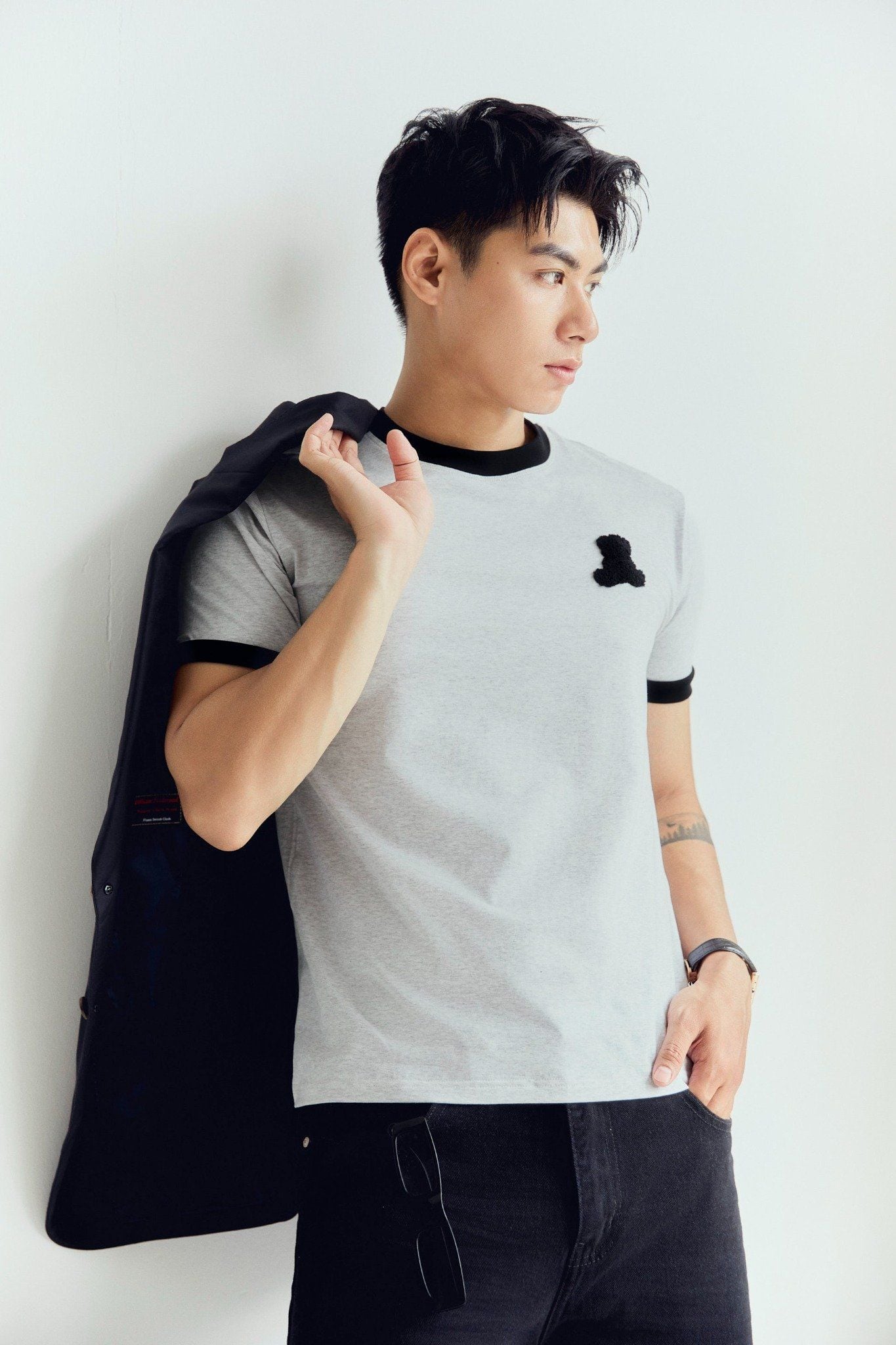  Áo Thun Slimfit Thêu Xù The Shadow Teddy 