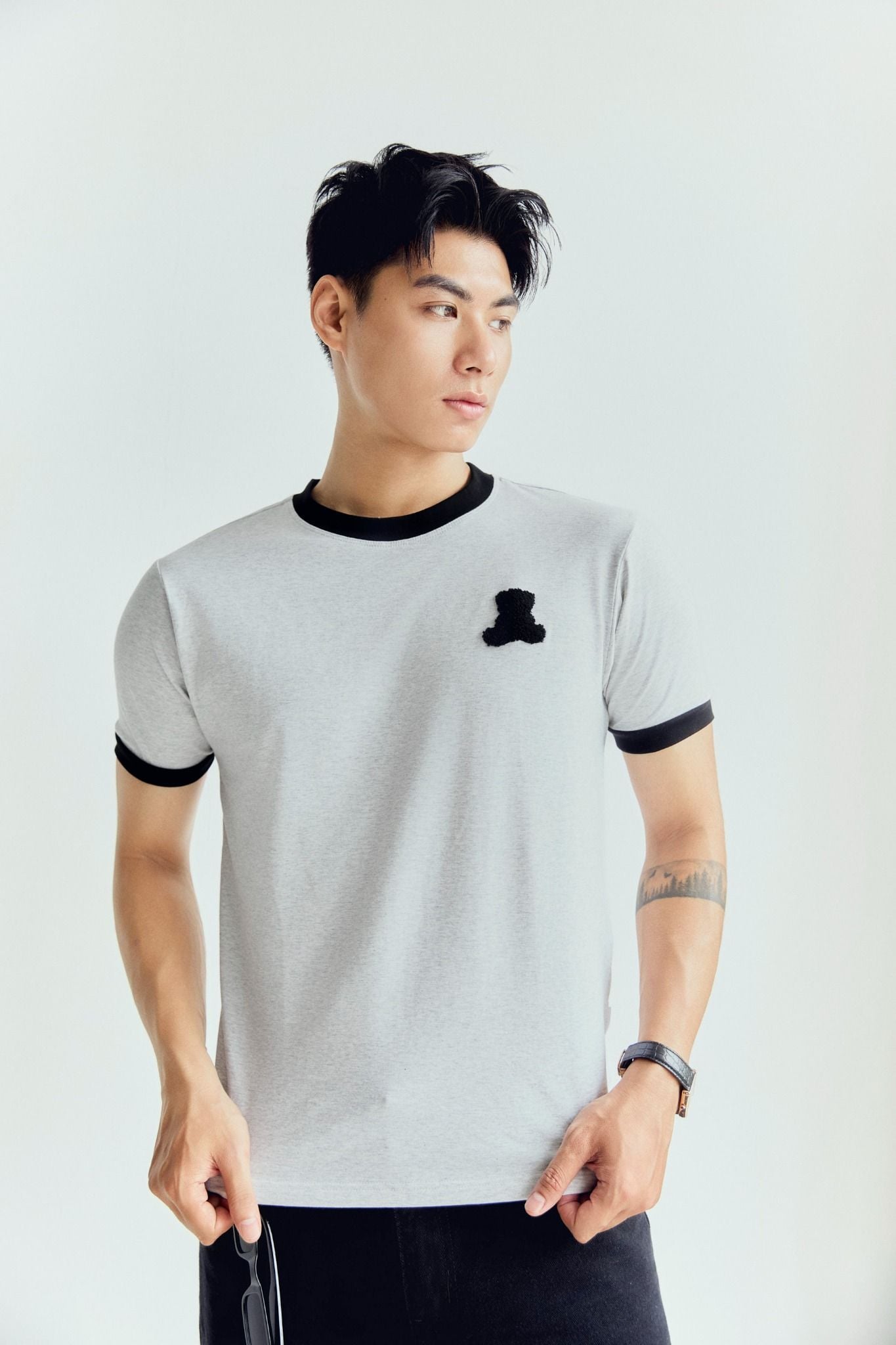 Áo Thun Slimfit Thêu Xù The Shadow Teddy