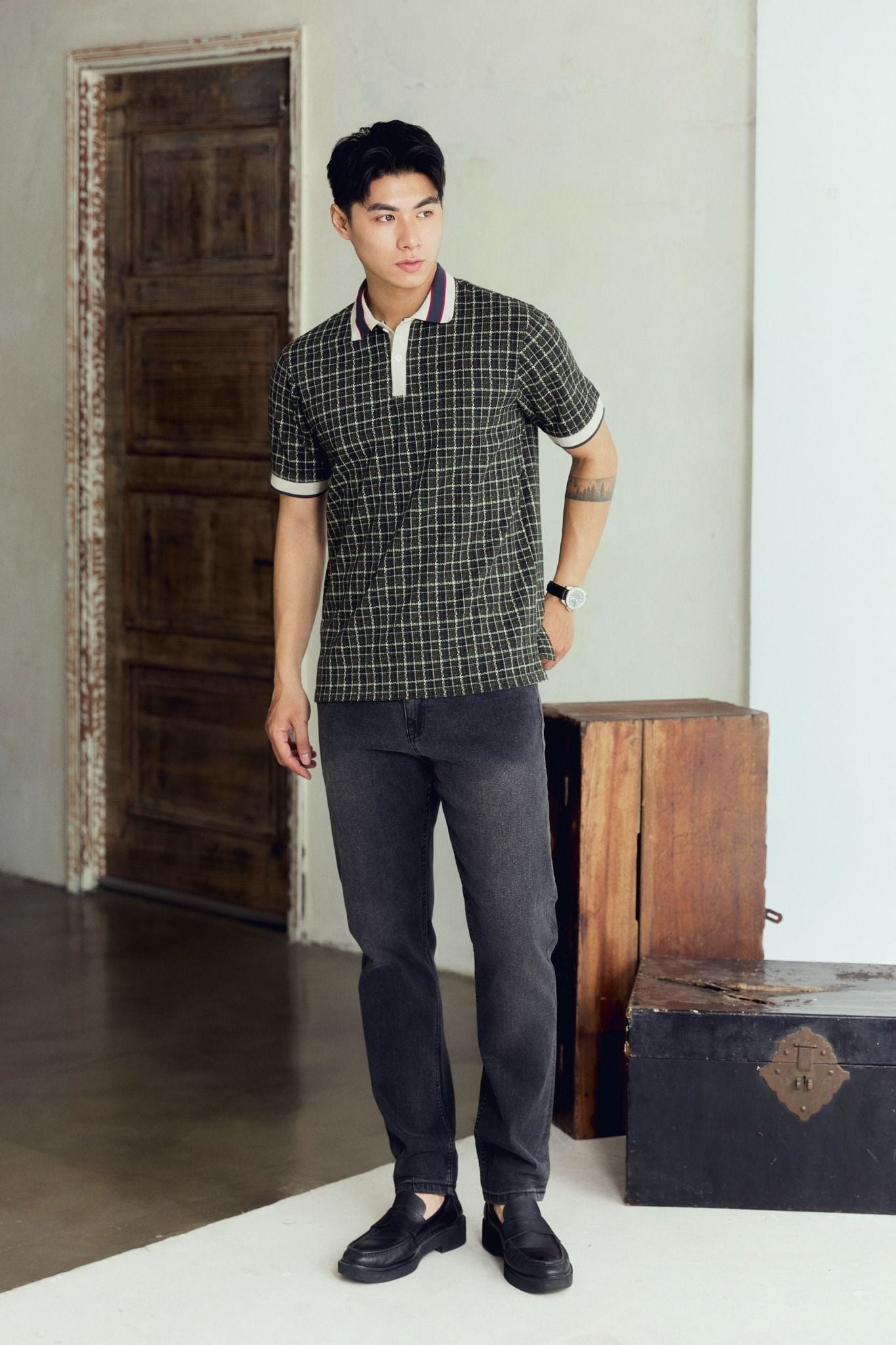 Quần Jean Rayon Slimfit Gray Stone Wash Ss2