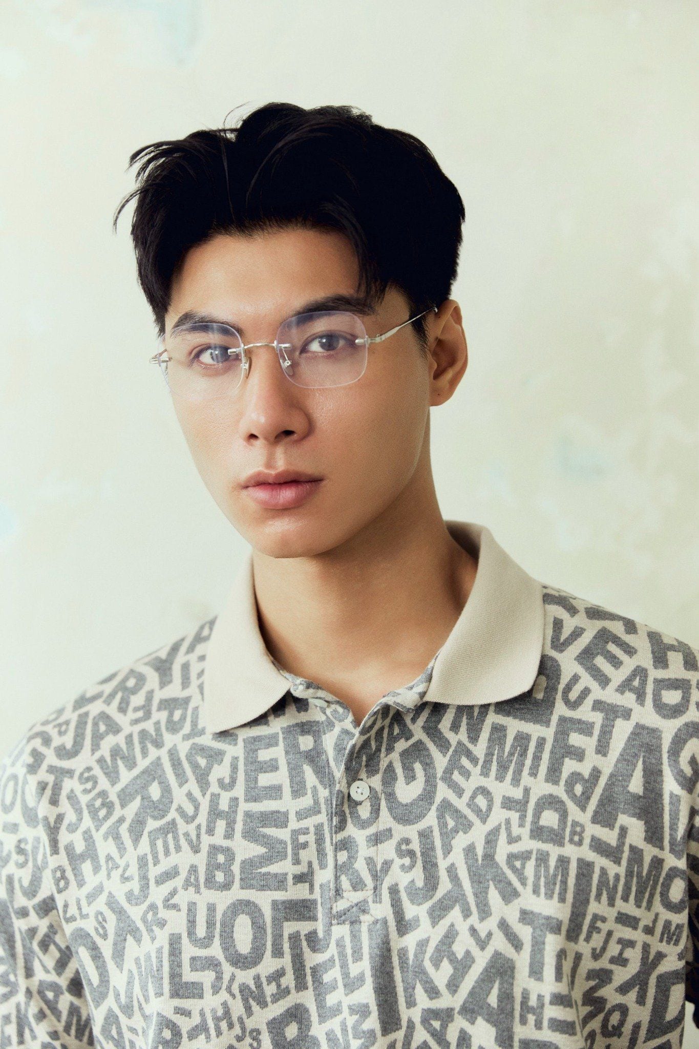 Áo Polo Random Words Pattern