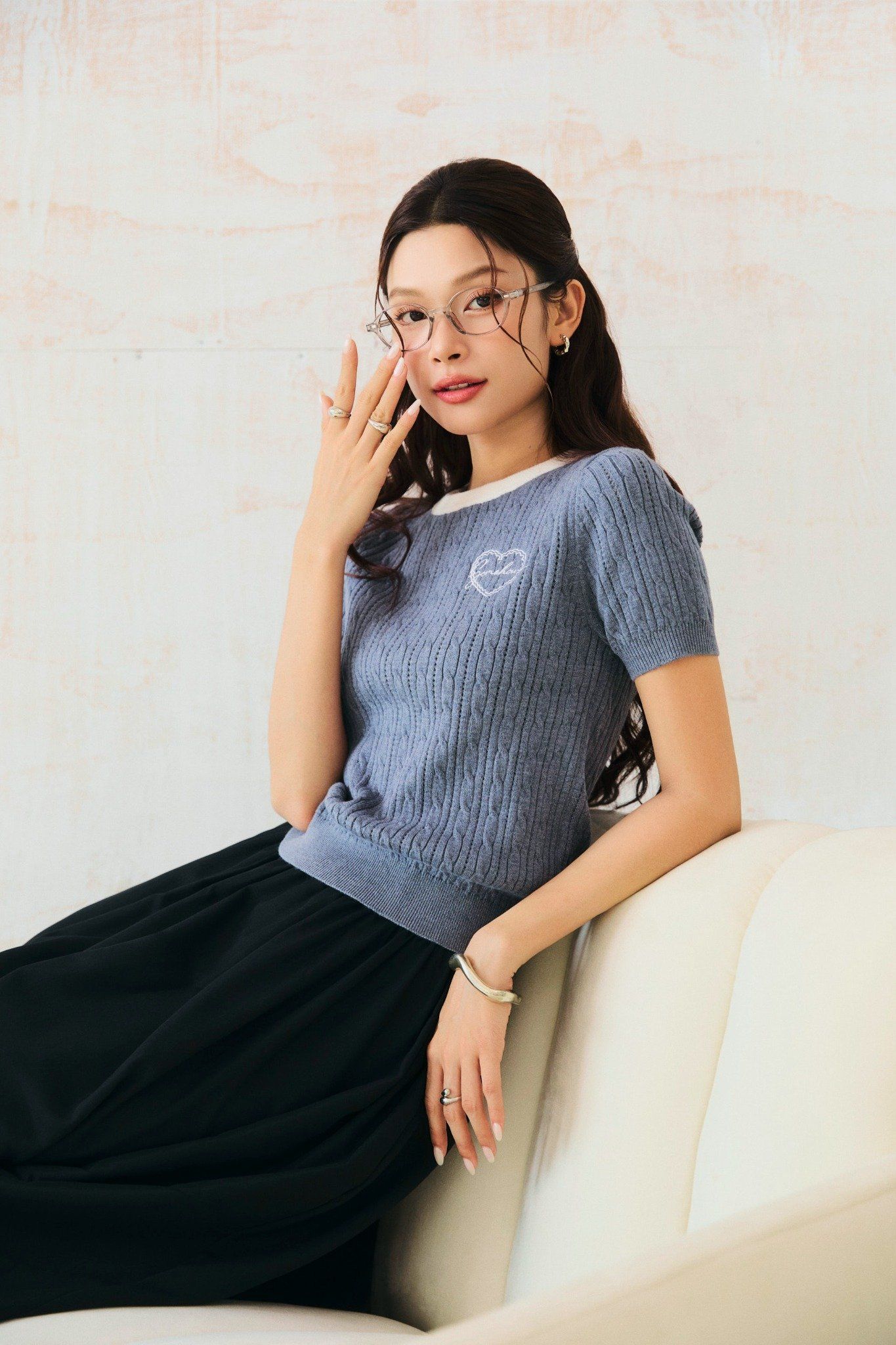 Áo Knit Blend Heart