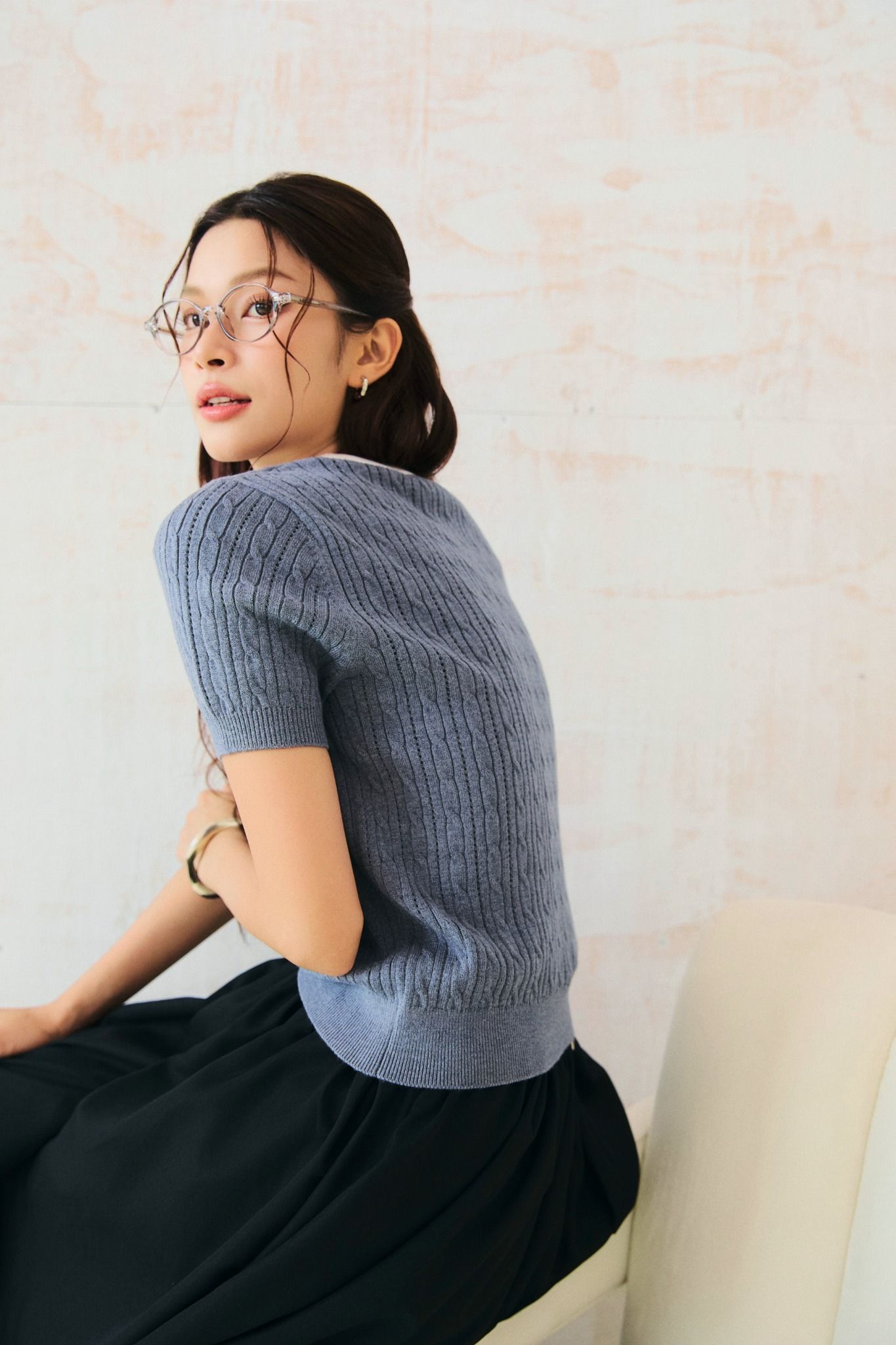 Áo Knit Blend Heart