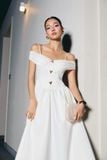 Đầm Dài Girly Offshoulder Neckline