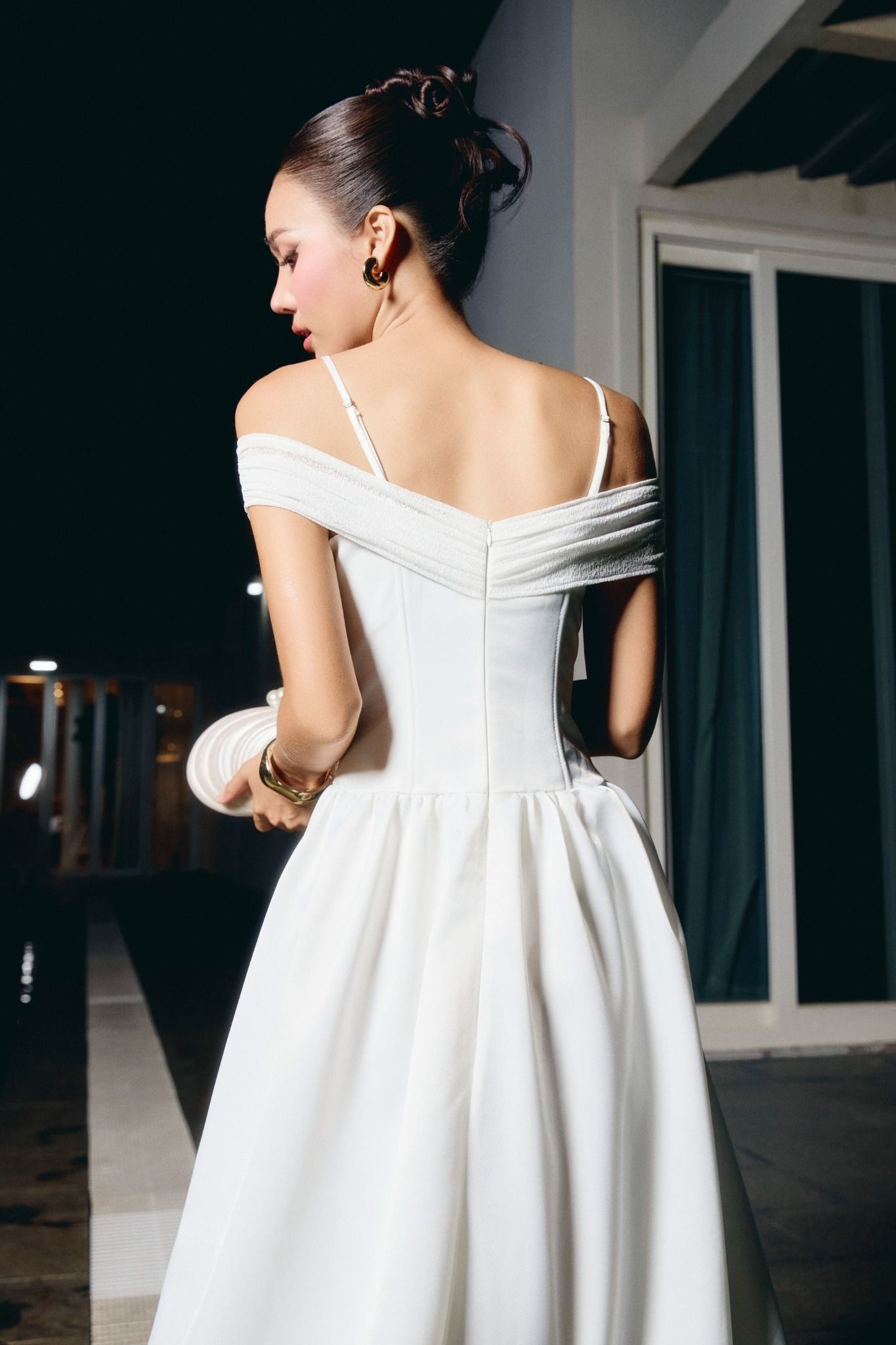 Đầm Dài Girly Offshoulder Neckline