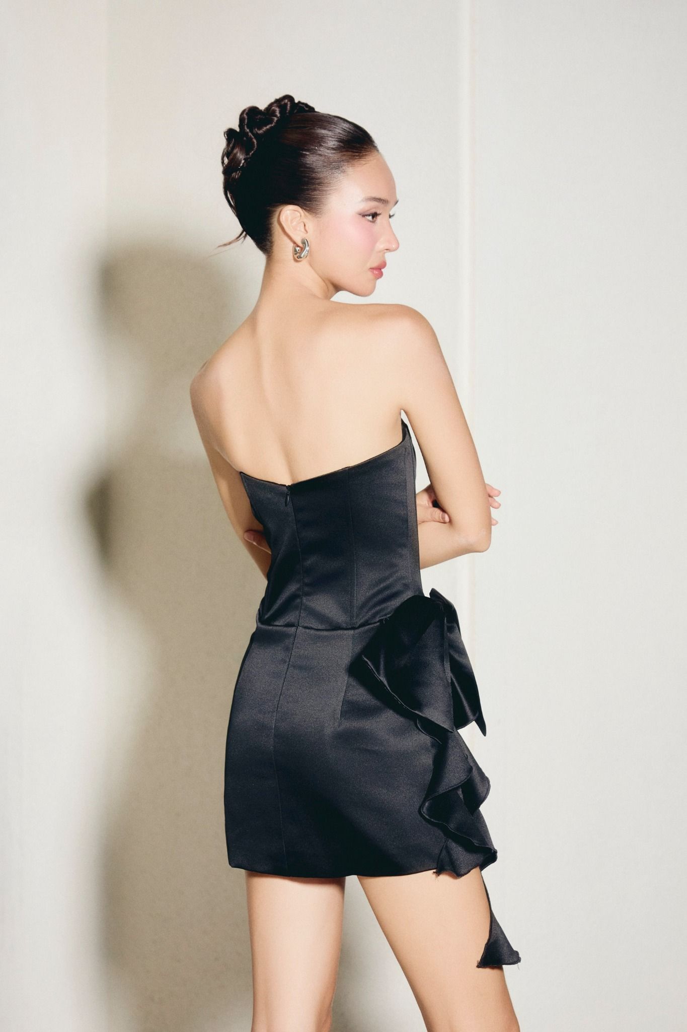 Đầm Ngắn Draped Skirt Mini Dress