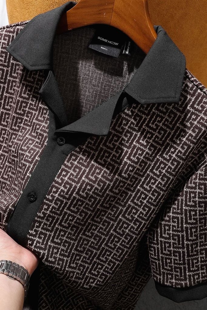 Áo Sơ Mi Geometric Maze