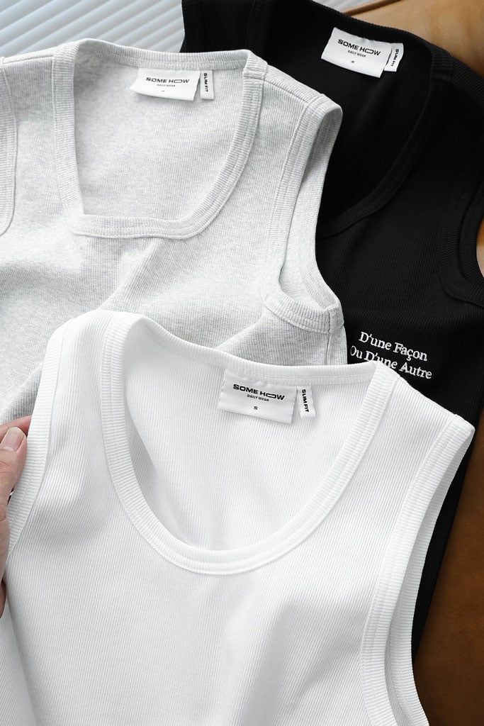 Áo Tanktop Slimfit Cord Sideword