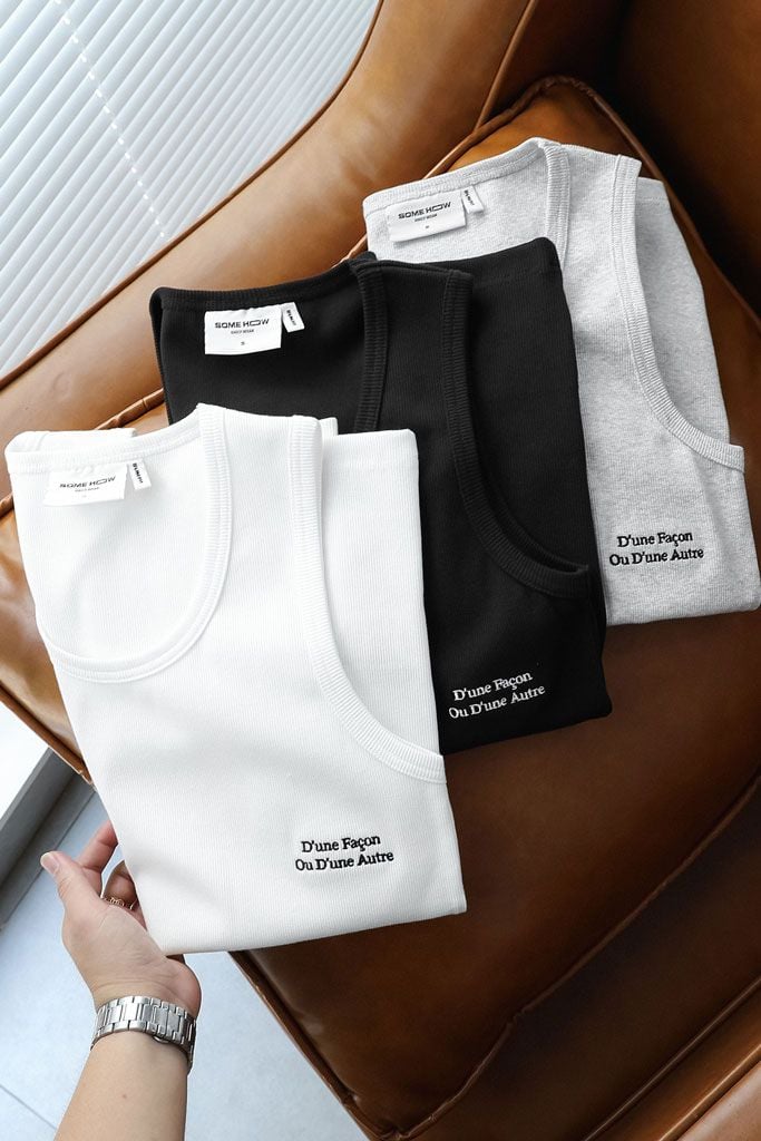 Áo Tanktop Slimfit Cord Sideword