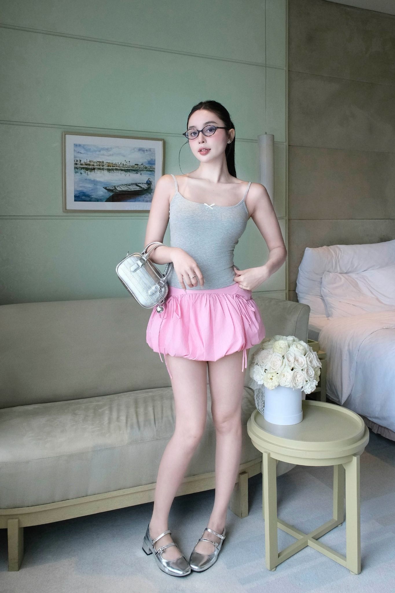 Set Áo Lilbowtie Sleeveless Short Skirt