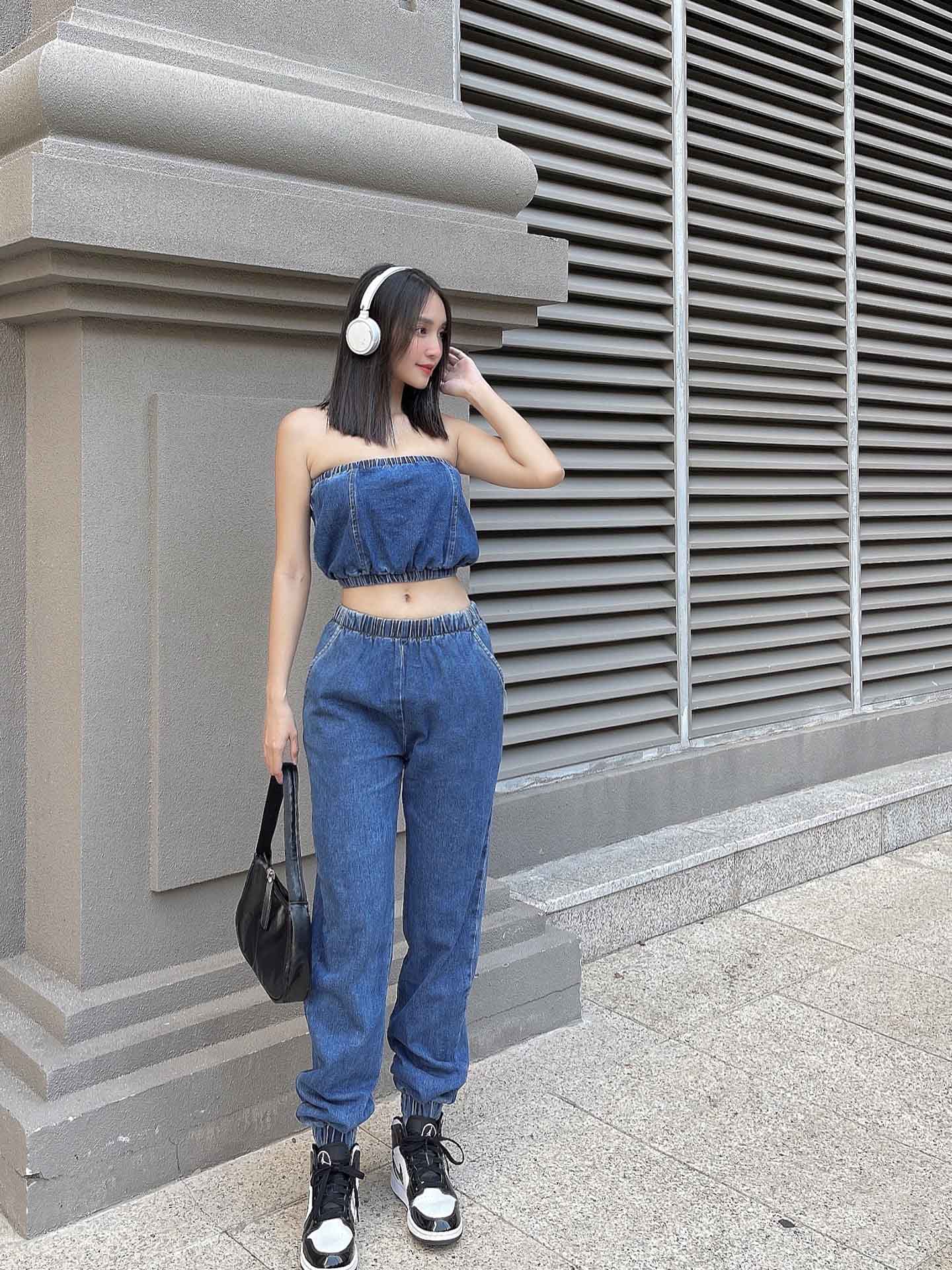 Set Jogger Denim Tube