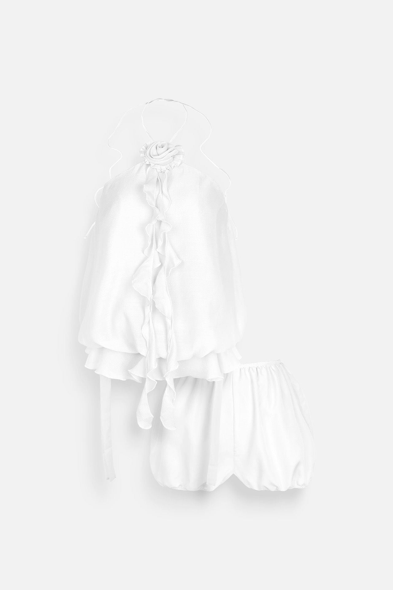 Đầm Ngắn Halter x Floral Mat