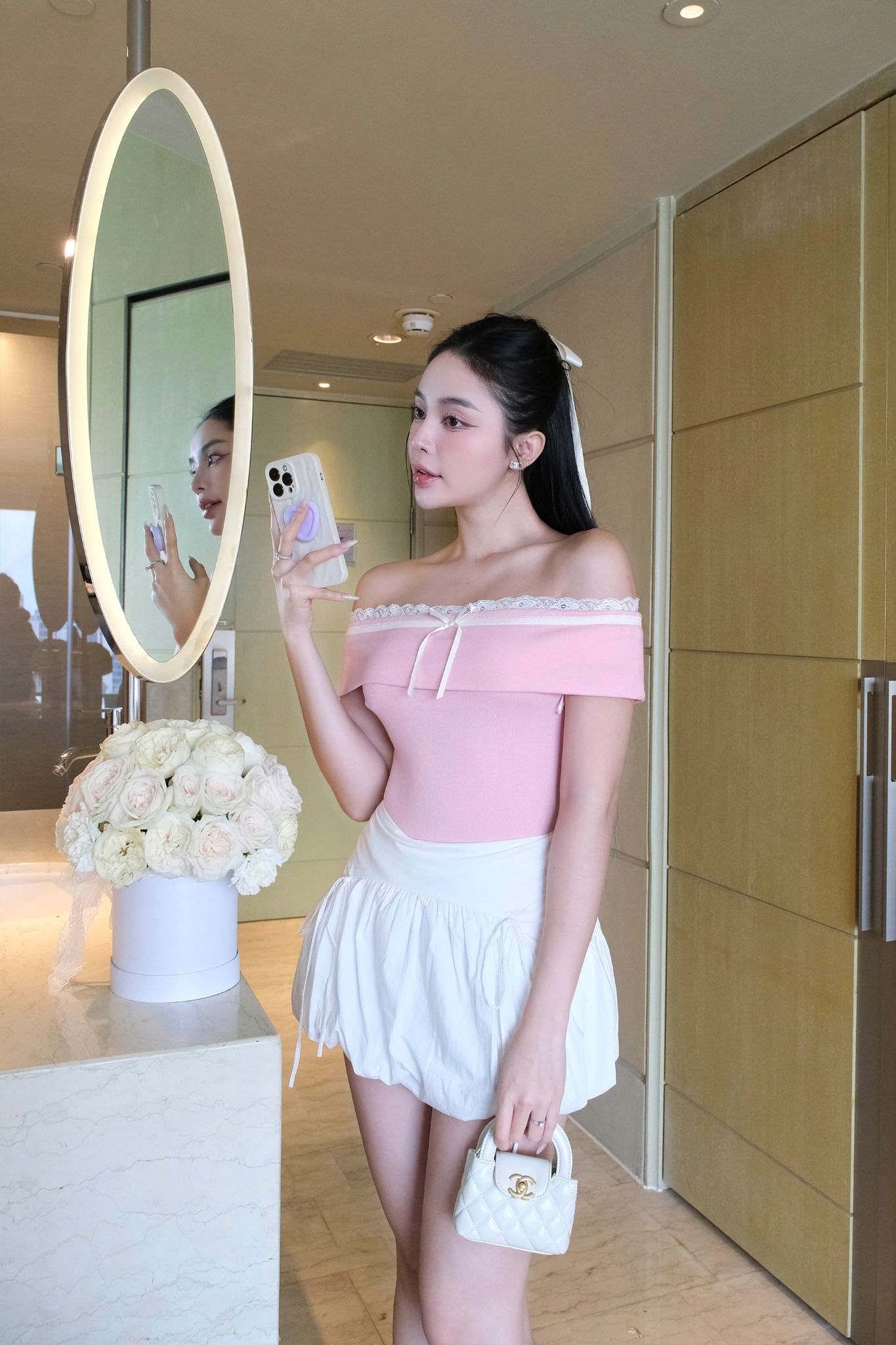 Set Áo Lilbowtie Sleeveless Short Skirt