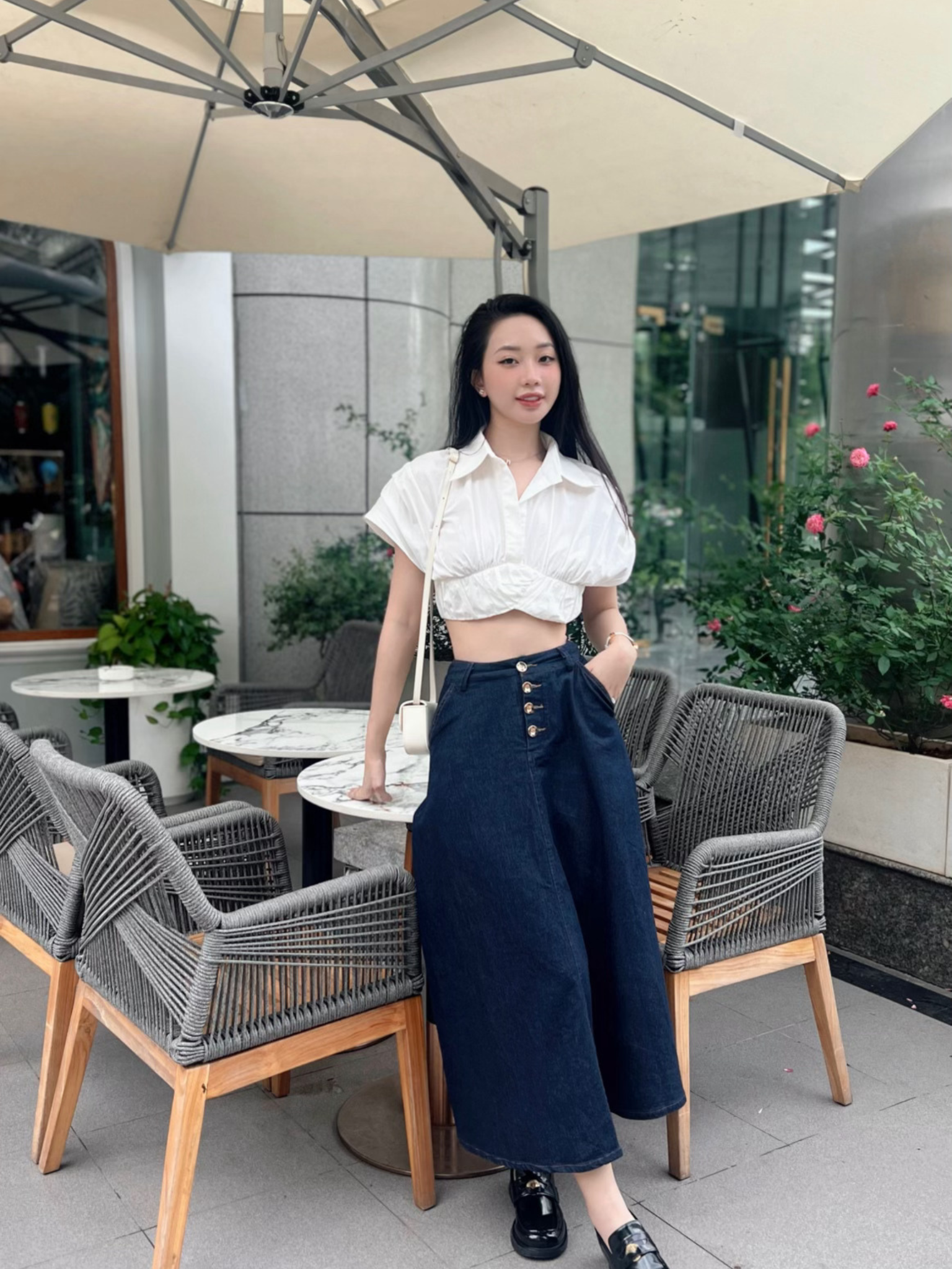 Áo Croptop Shirt Pump