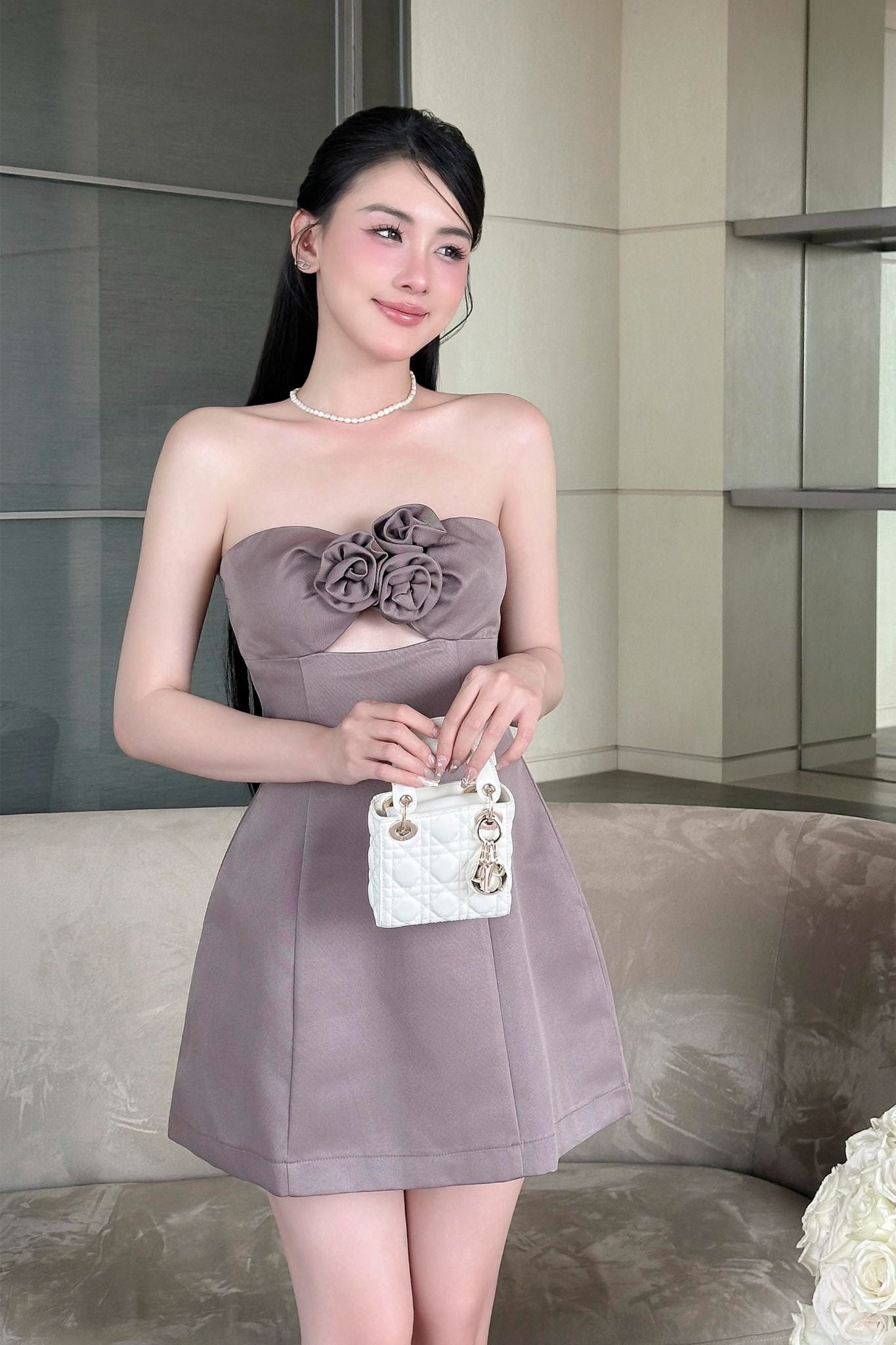 Đầm Ngắn 3 Flowers Bandeau