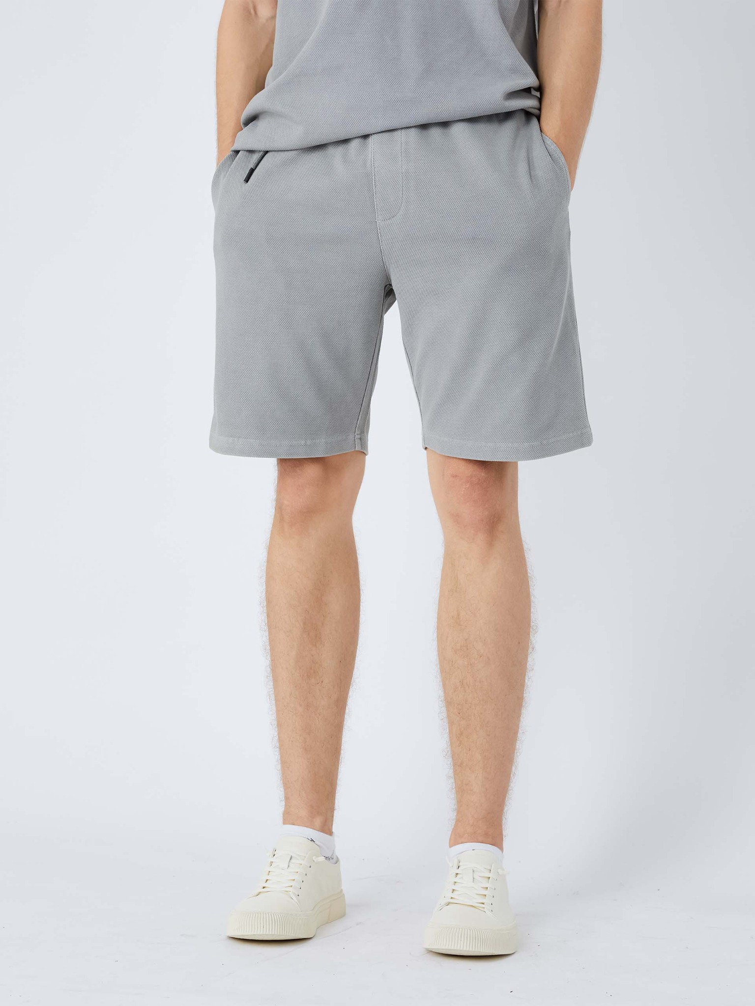 Set Polo Short Regular Grey Wash