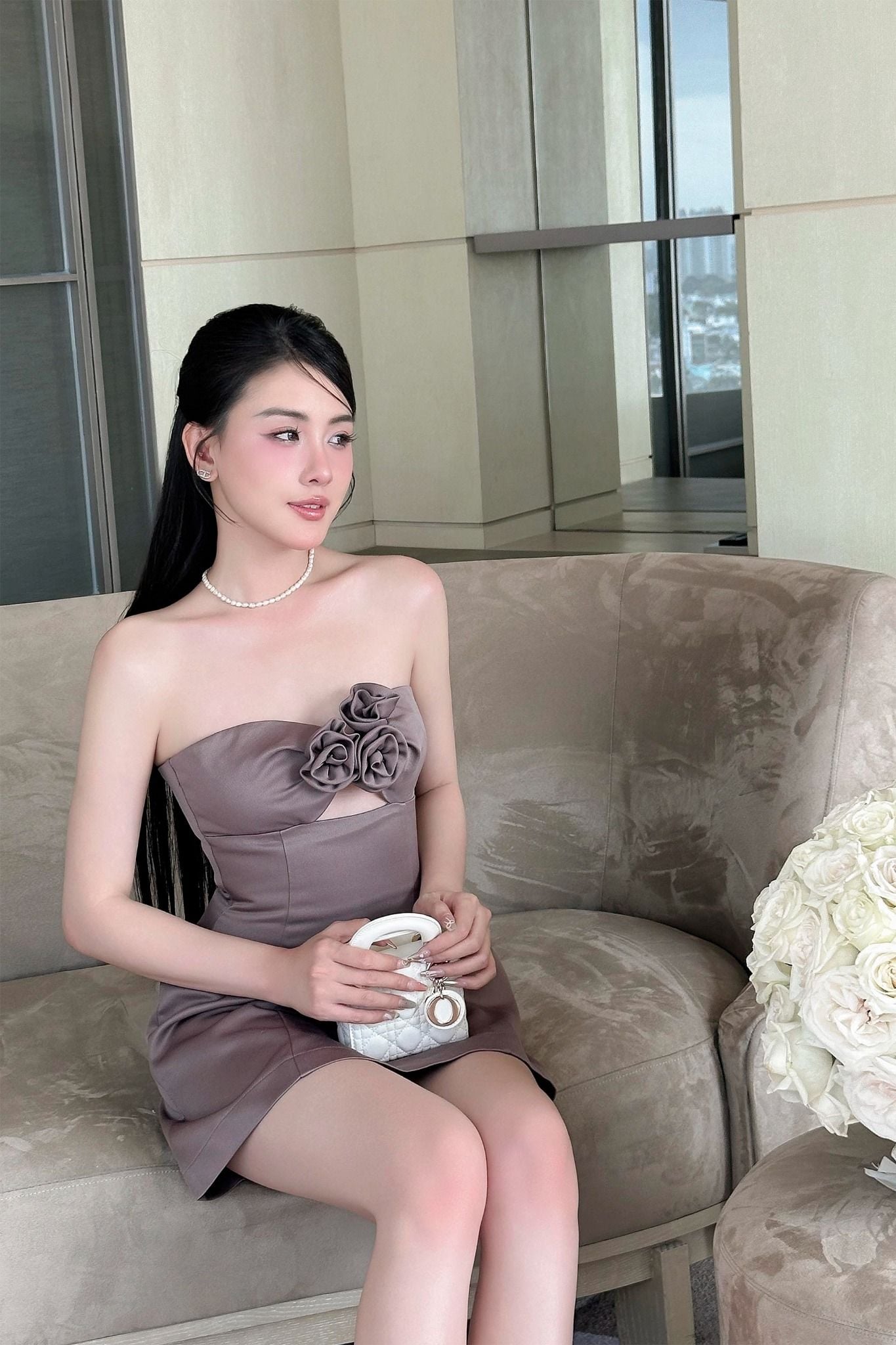 Đầm Ngắn 3 Flowers Bandeau