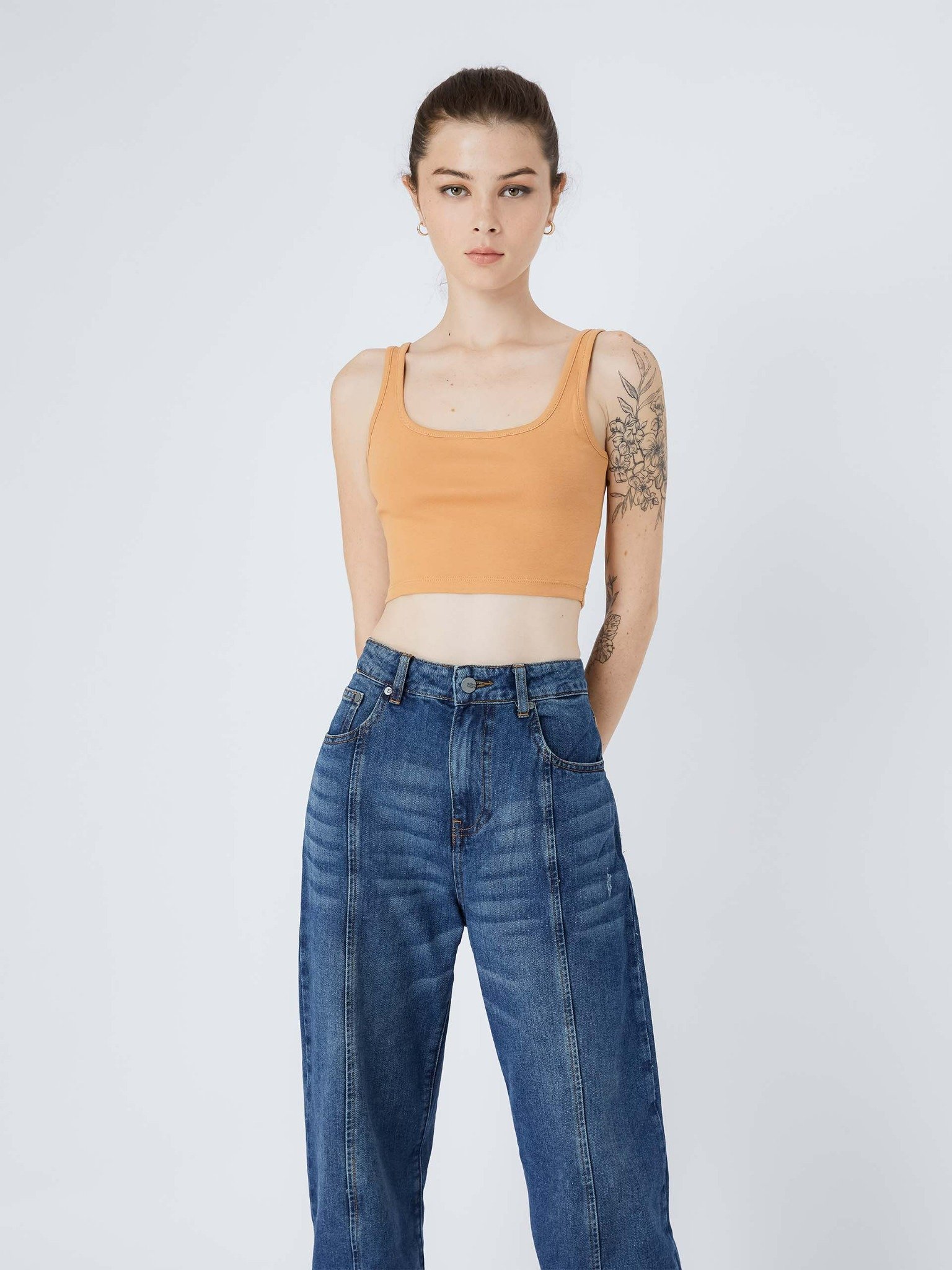 Áo Croptop Basic Sleeveless Bend