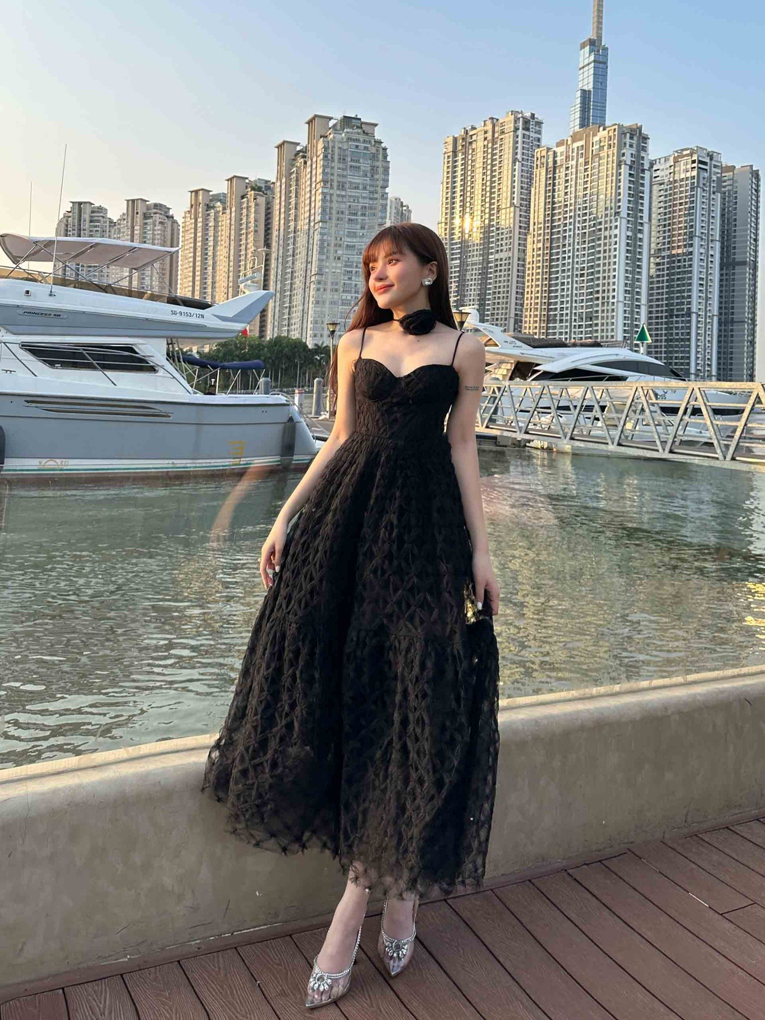 Đầm Dài Floral Extra Lace Layers