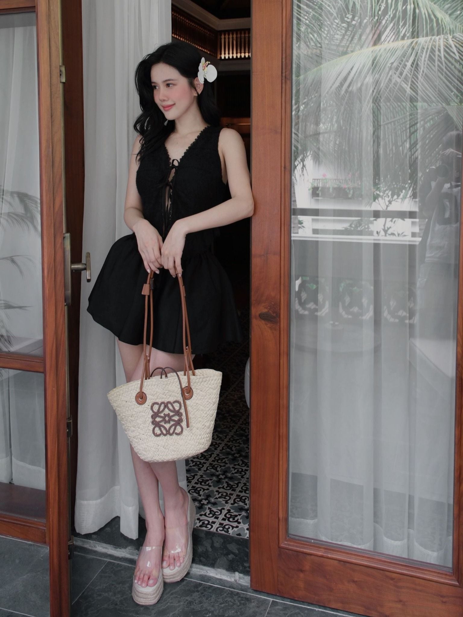 Set Summer Flowers Corset Short Skirt