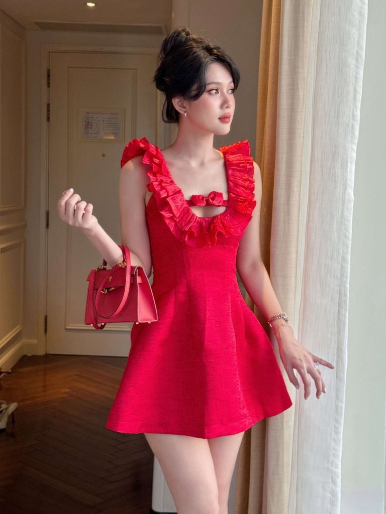  Đầm Ngắn Open Layer Straps 