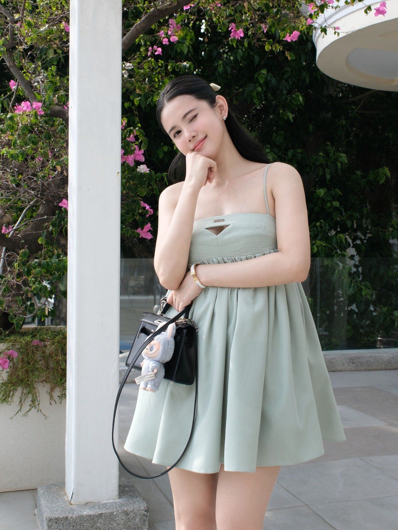 Đầm Ngắn Babydoll String Basic