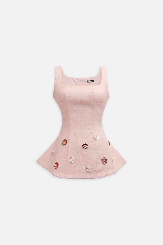  Áo Floral Embellished Peplum 