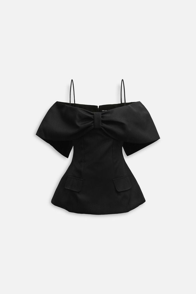  Áo Elegant Off Shoulder Bow Top 