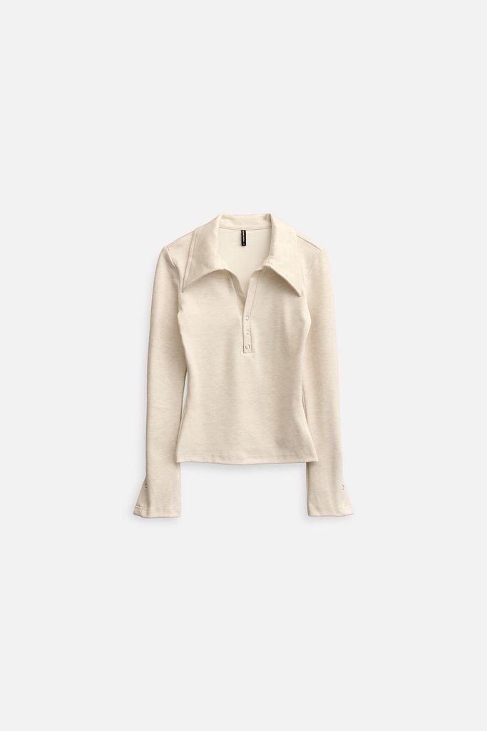  Áo Long Sleeves Collar Vneck Chains 