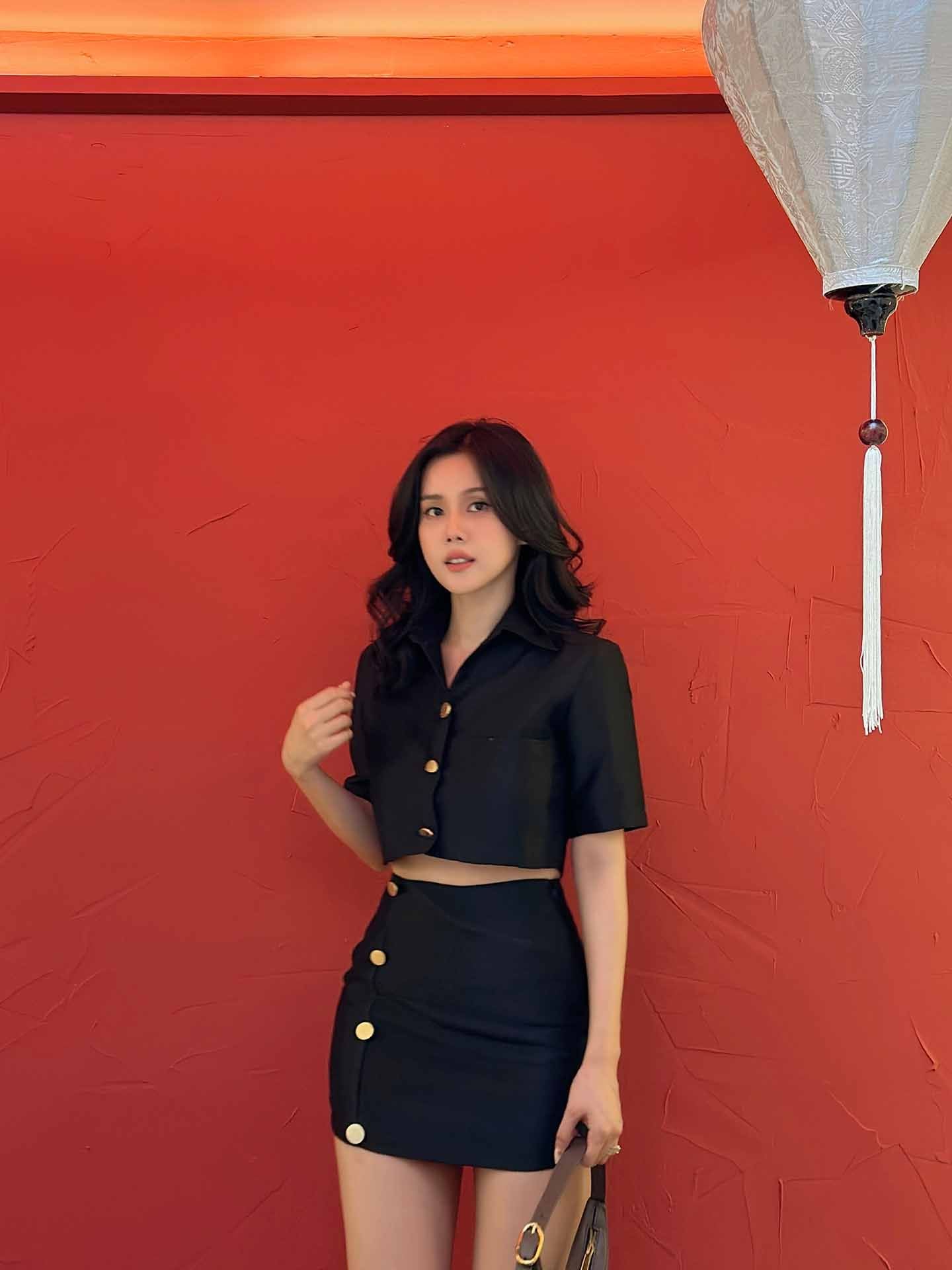  Set Chân Váy Linen Office 