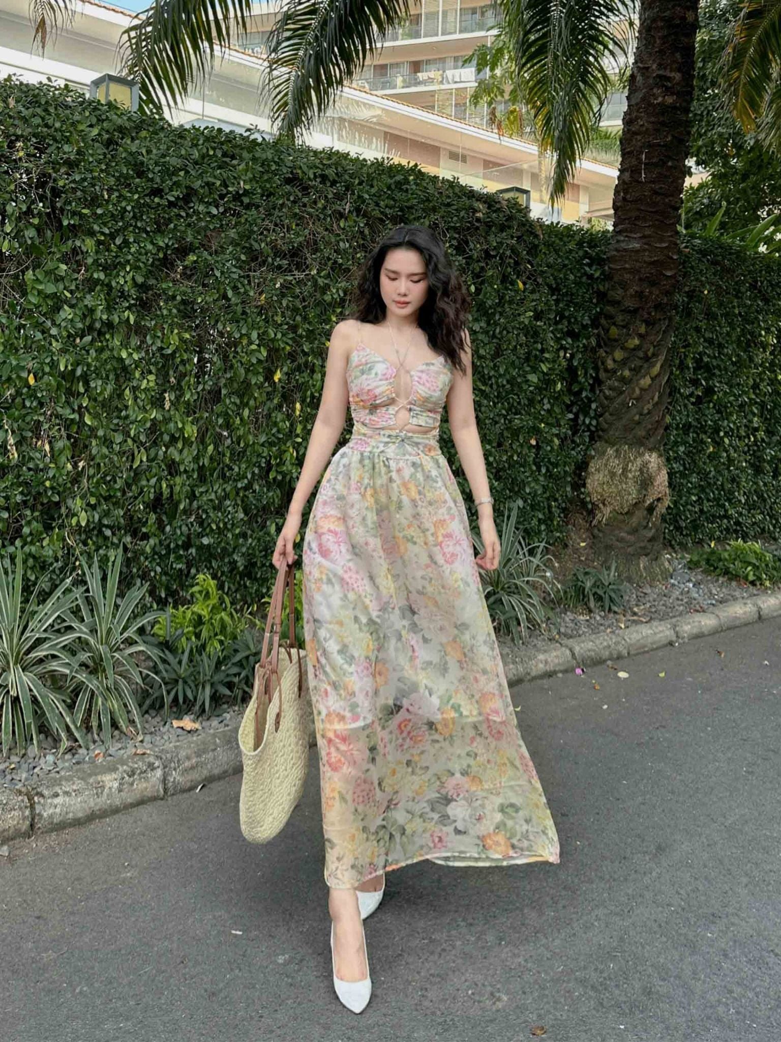 Đầm Dài Gentle Spring Flowers