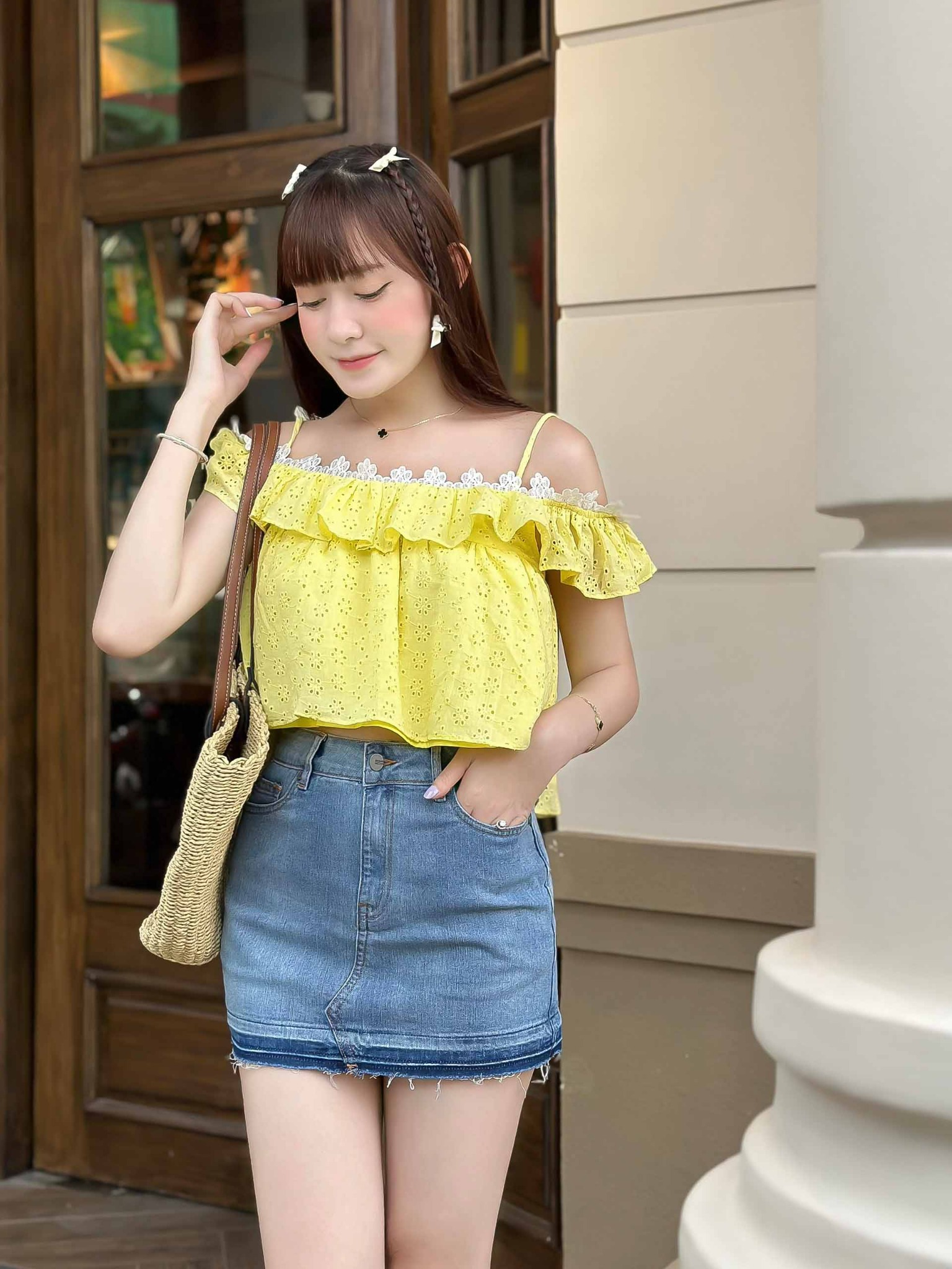 Áo Crop Ruffle Princess