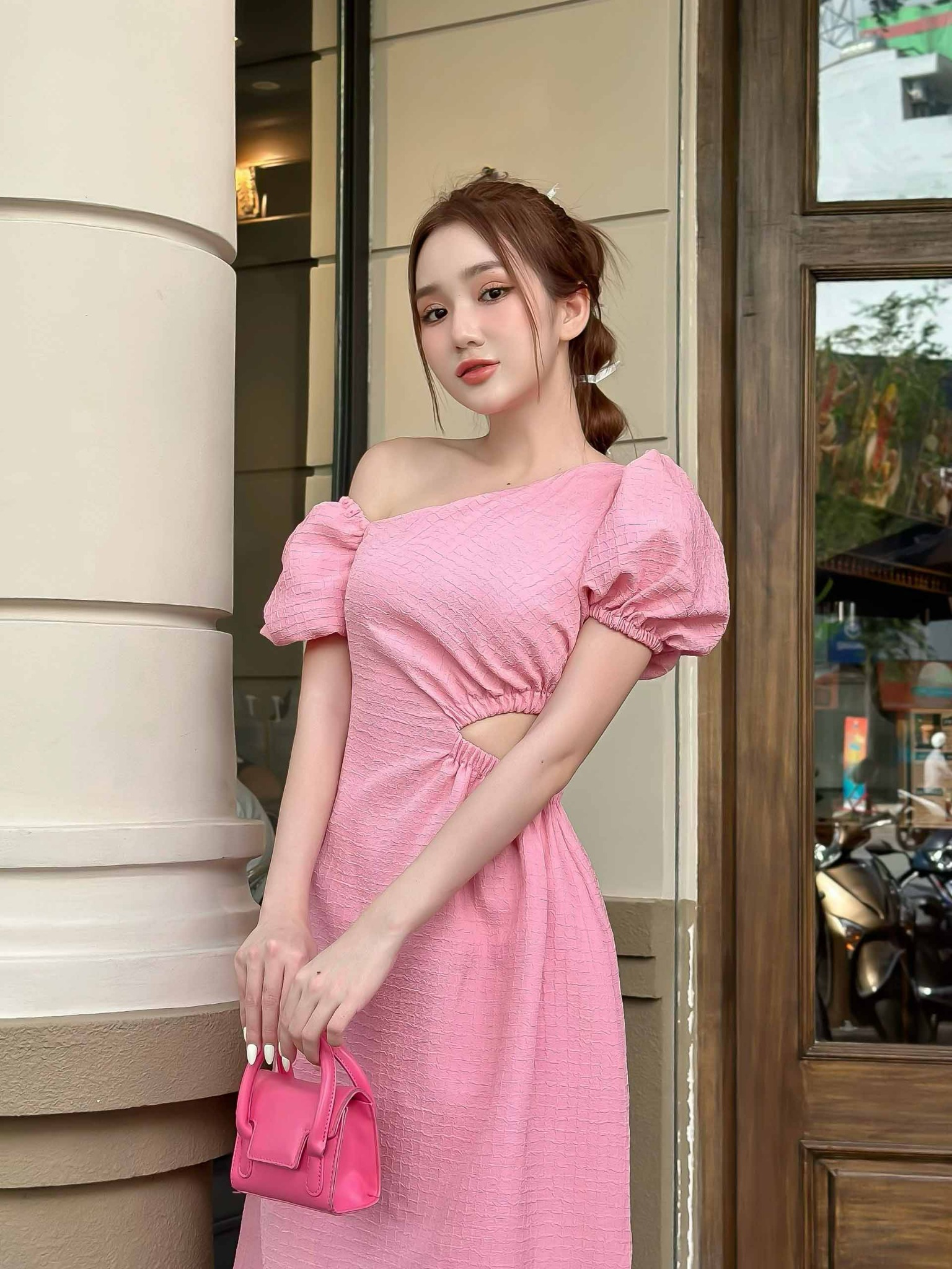 Đầm Dài Side Shoulder Cutout