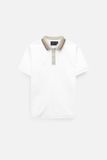 Áo Polo Hidden Beige Collarline