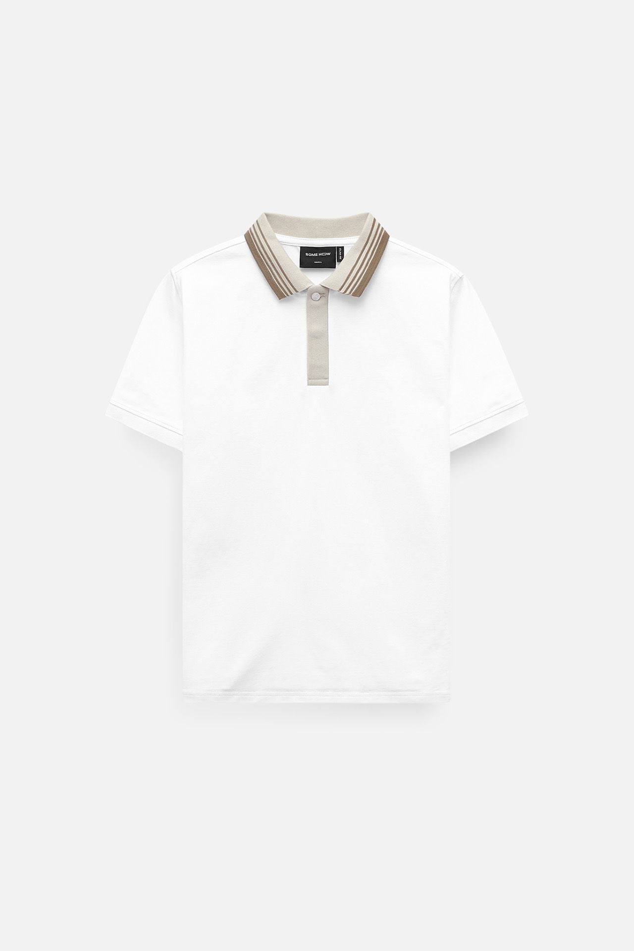 Áo Polo Hidden Beige Collarline