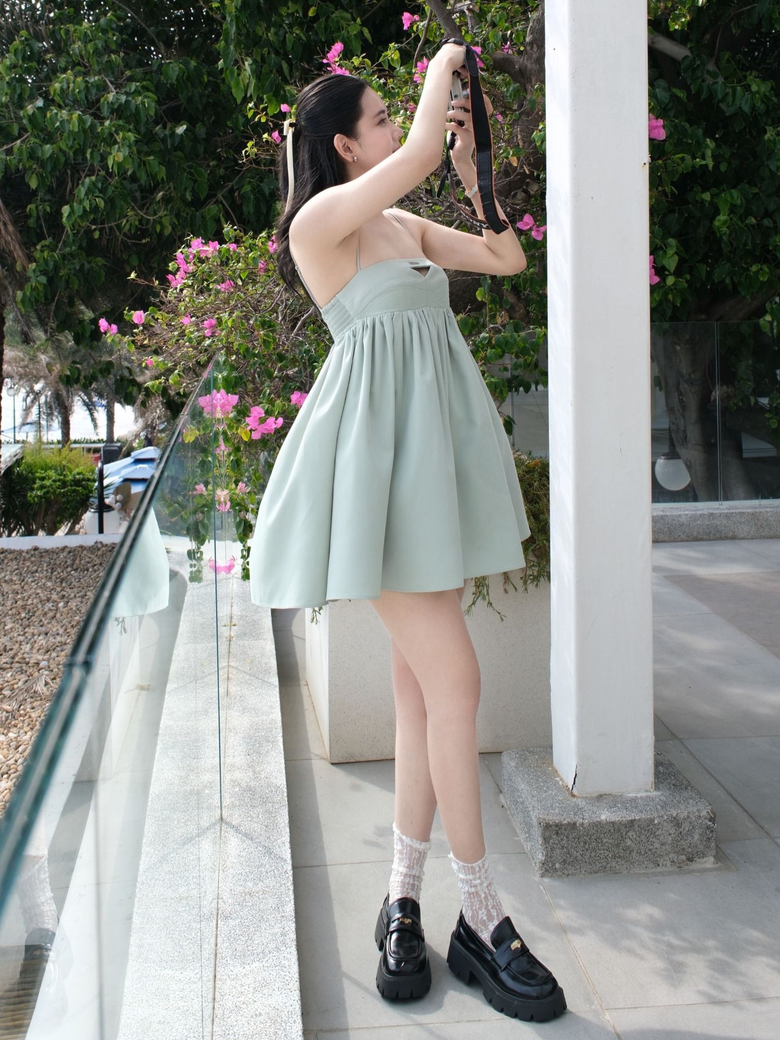 Đầm Ngắn Babydoll String Basic