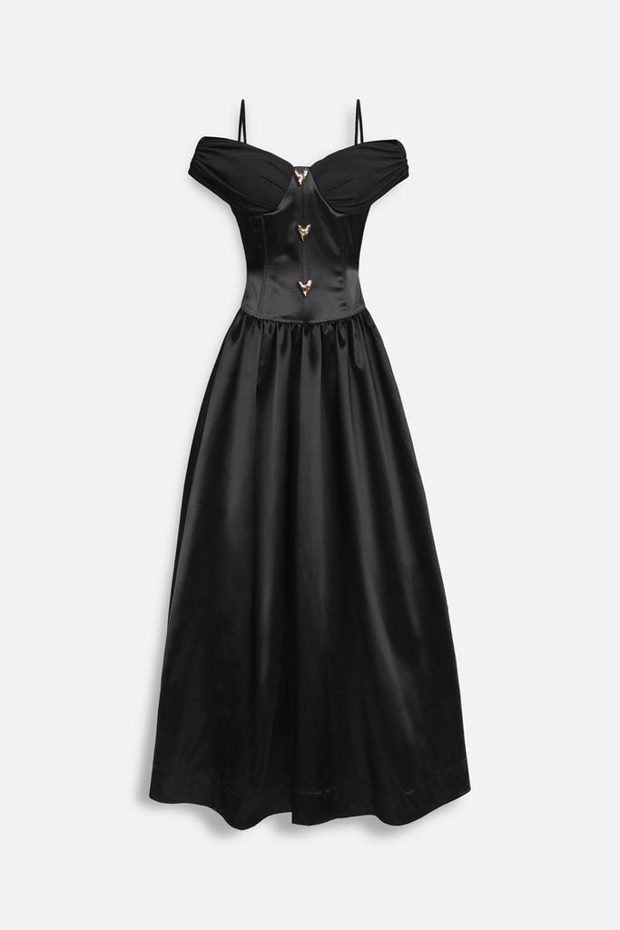  Đầm Dài Girly Offshoulder Neckline 