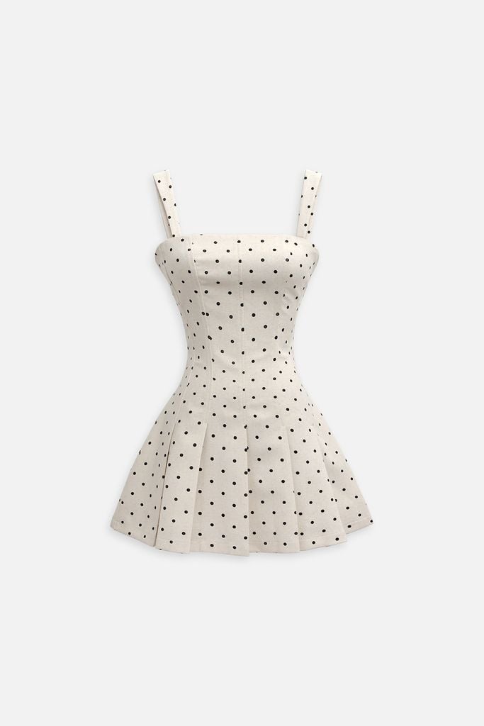  Đầm Ngắn Fit And Flare Linen 