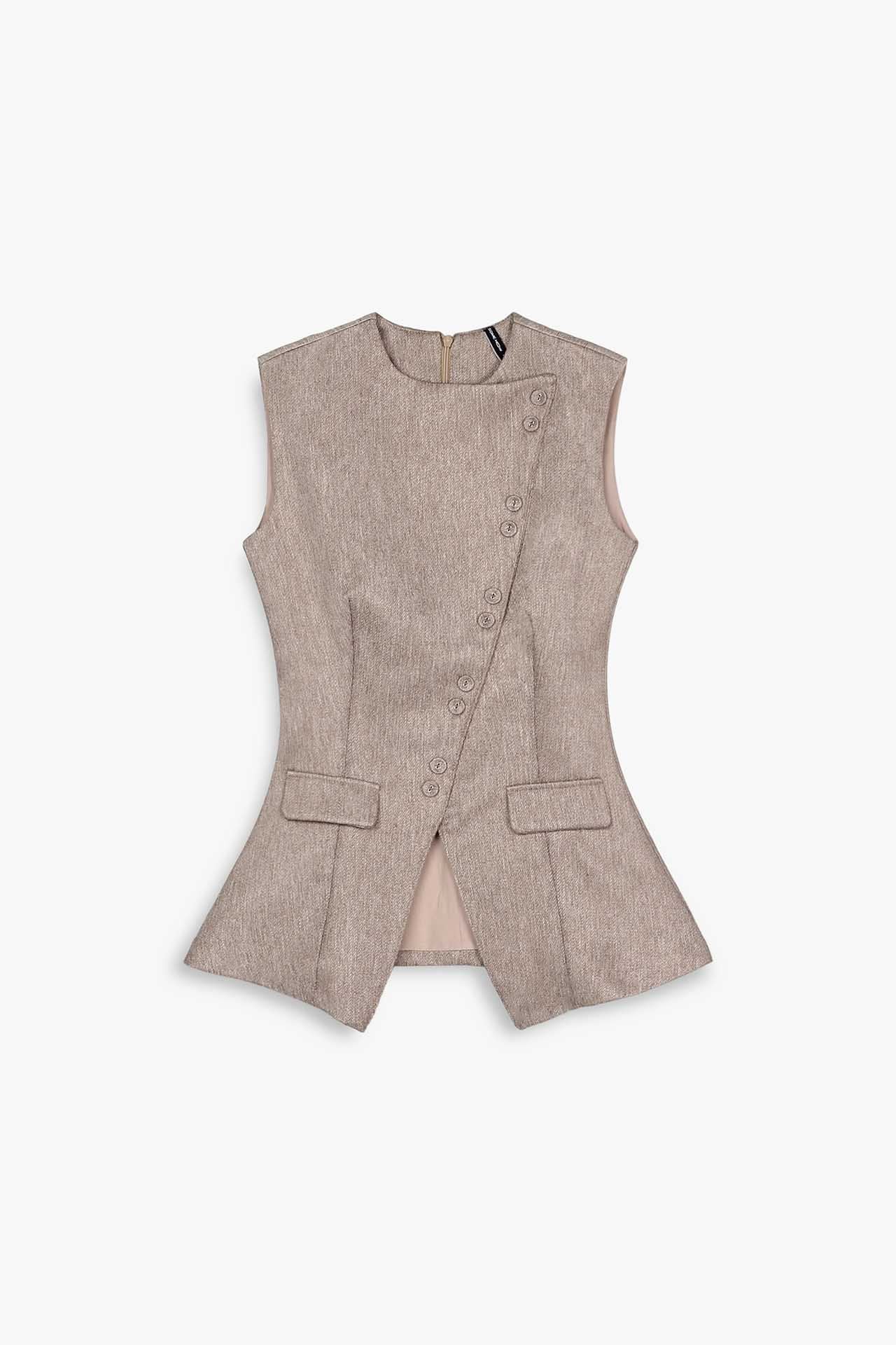 Áo Sleeveless Buttons Impress