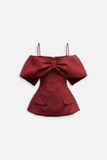Áo Elegant Off Shoulder Bow Top
