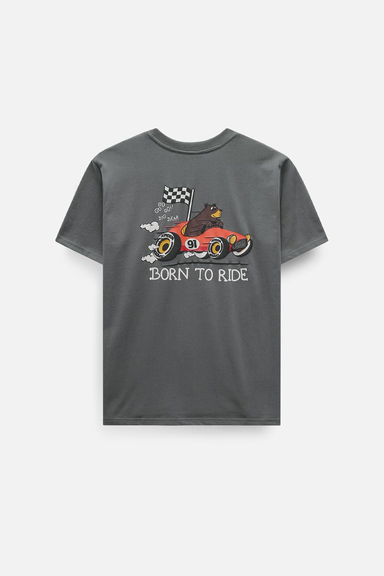 Áo Thun Born To Ride Bear Gray