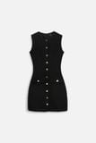 Đầm Ngắn Sleeveless Knit Mini Button