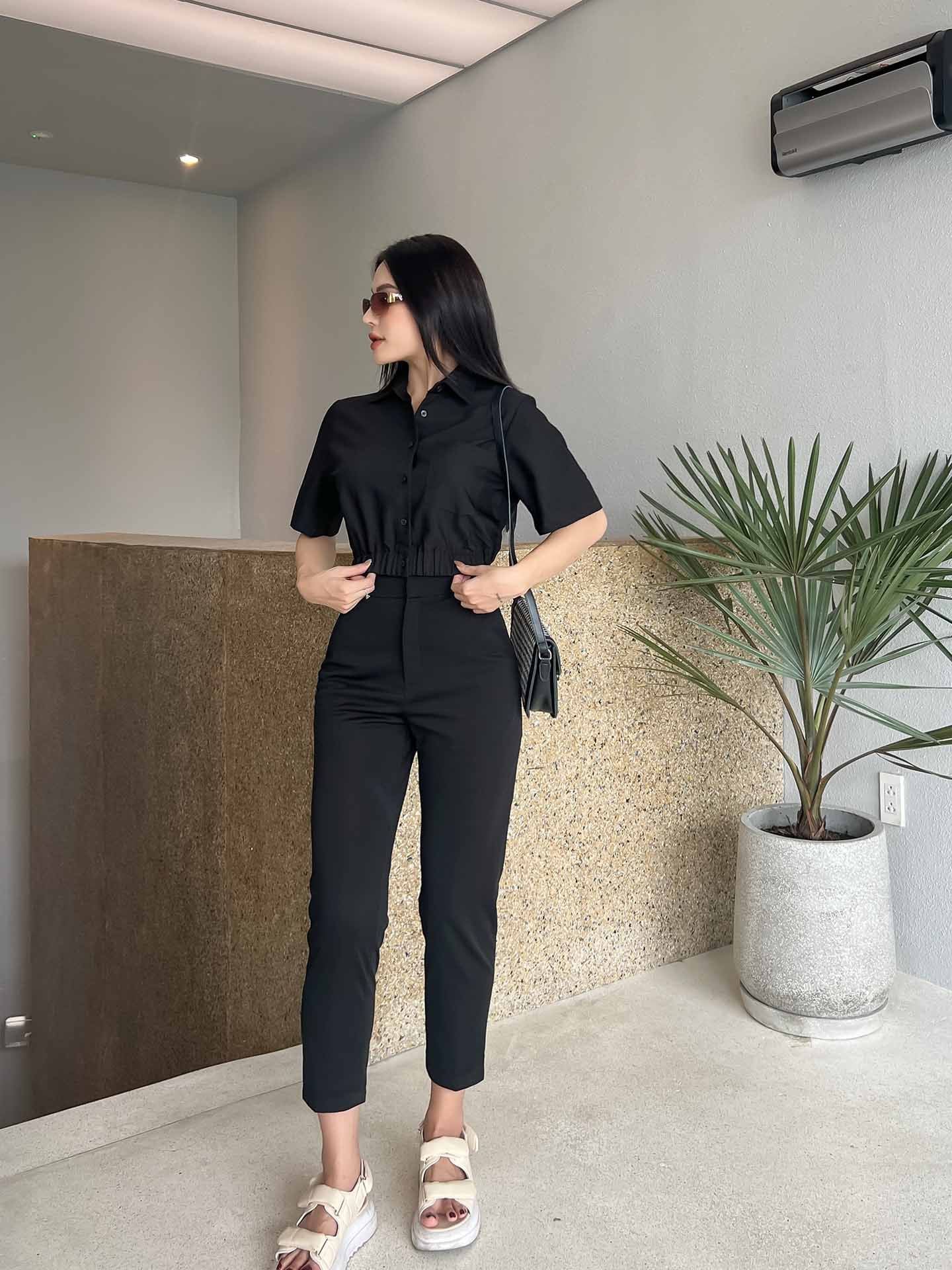 Quần Dài Base Black White