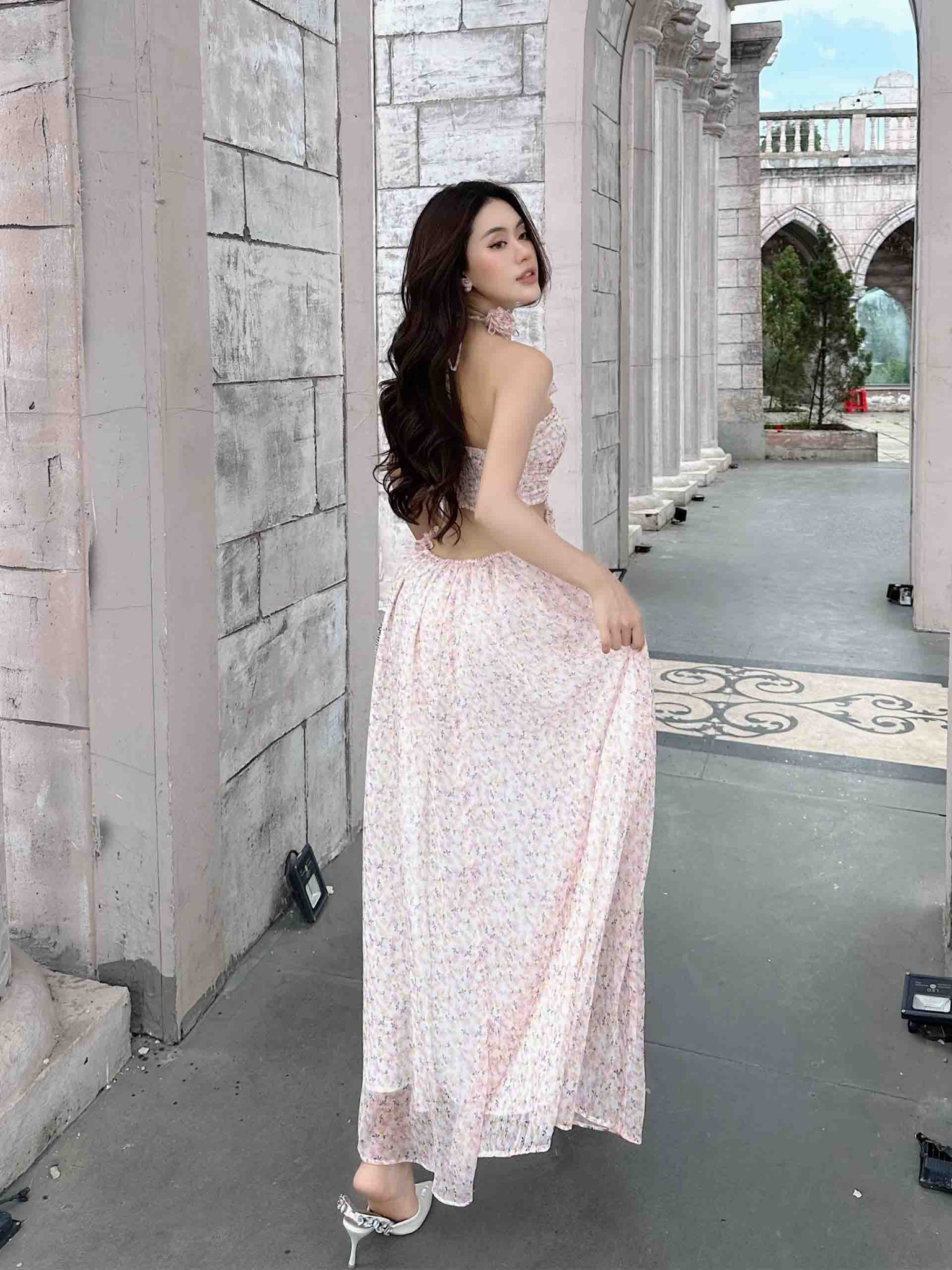 Đầm Dài Cutout Spring Gown