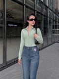 Quần Jean Straight Pink Heart
