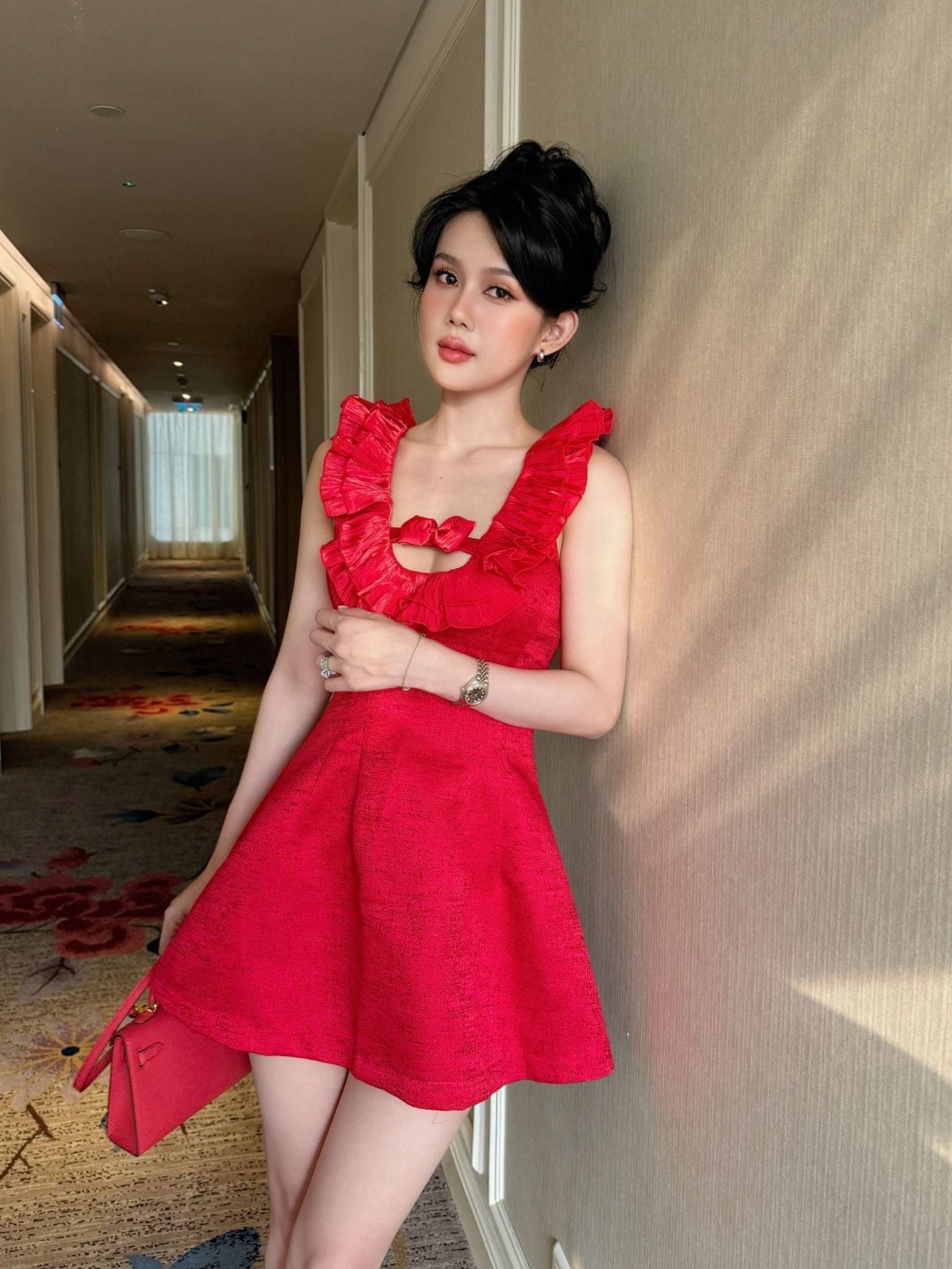  Đầm Ngắn Open Layer Straps 