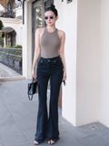 Quần Jean Flare Special Waist Black Blue