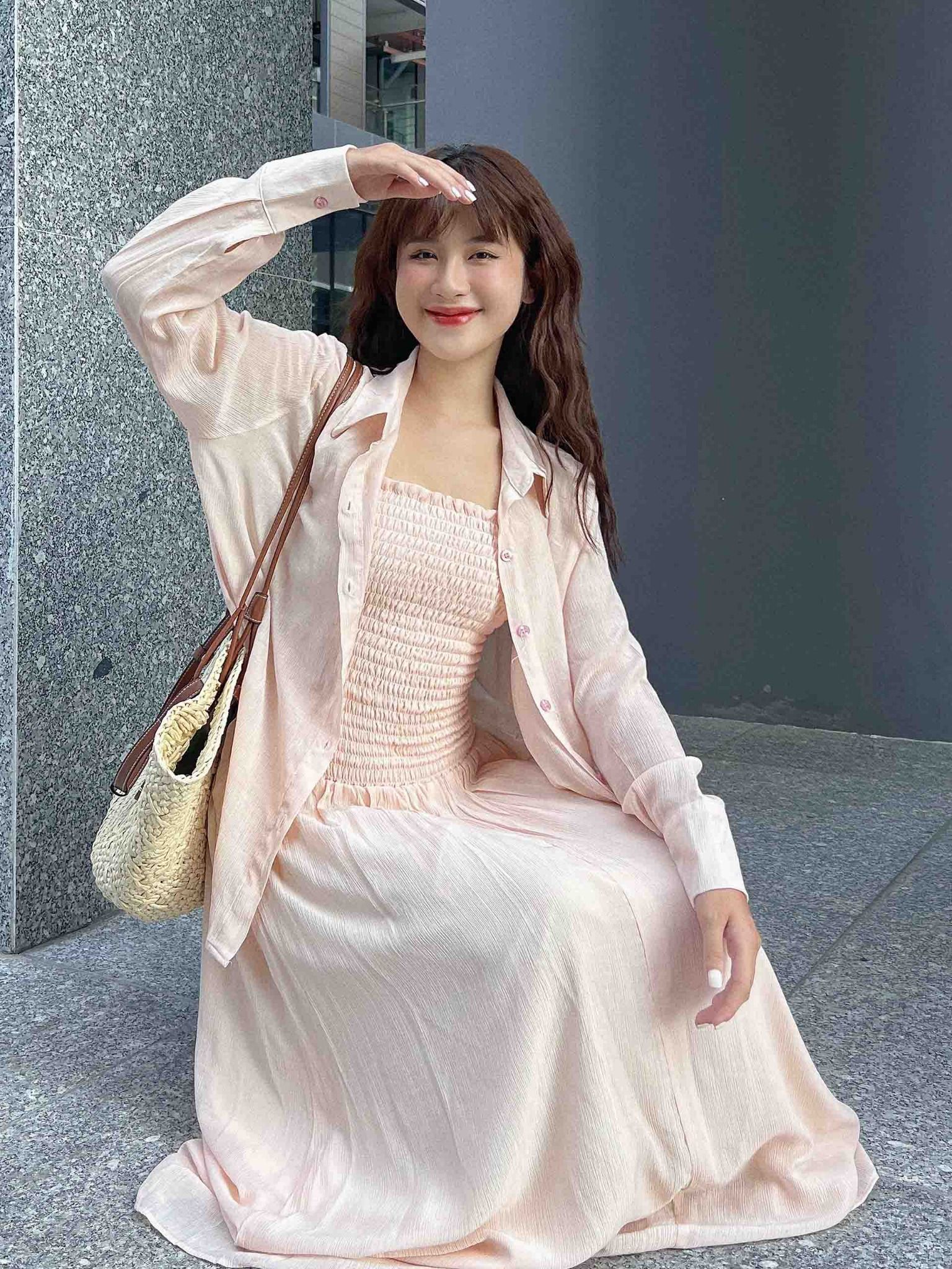 Set Shirt Princess Long Dress