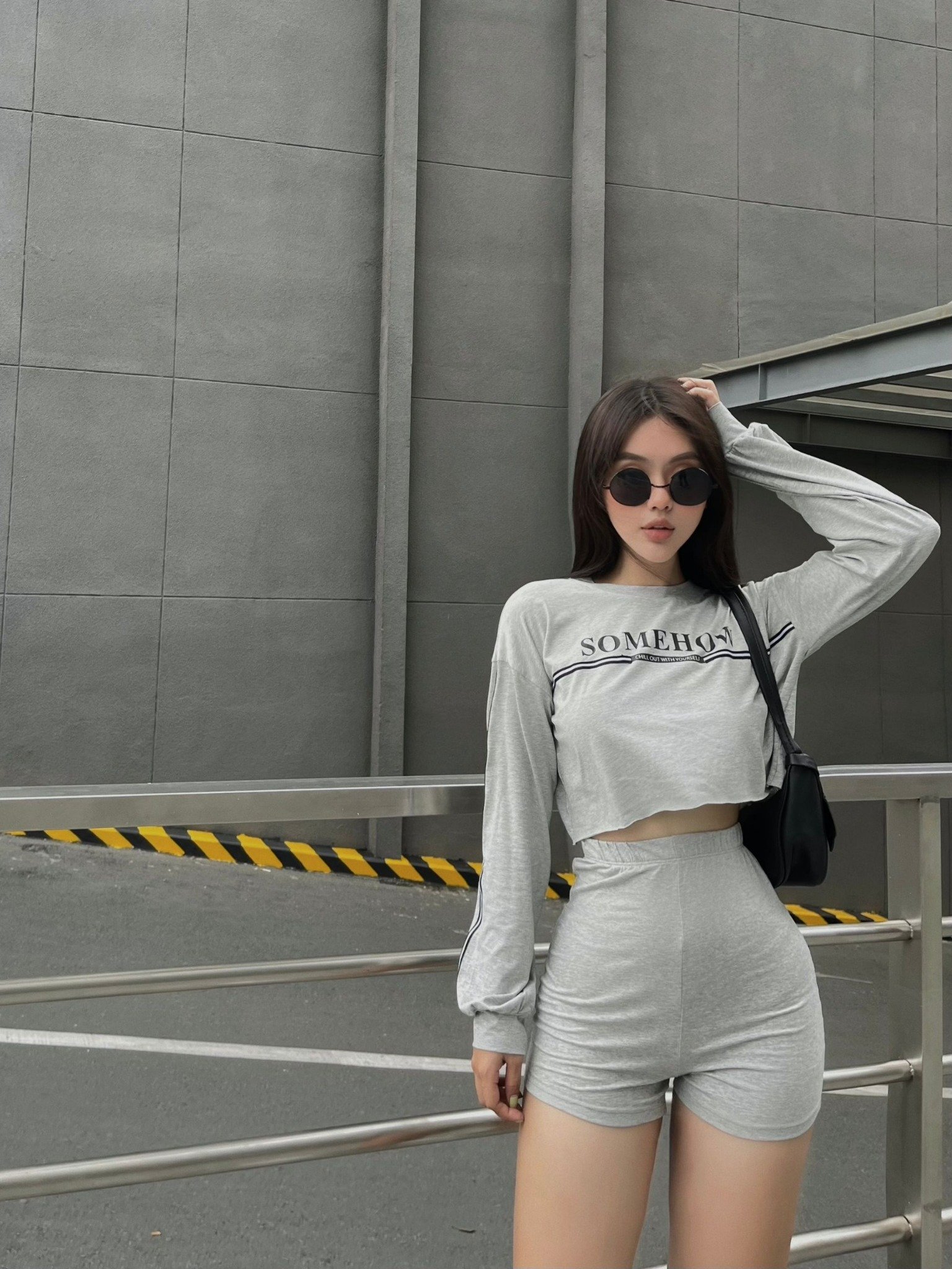 Set Áo Crop Sweatshirt