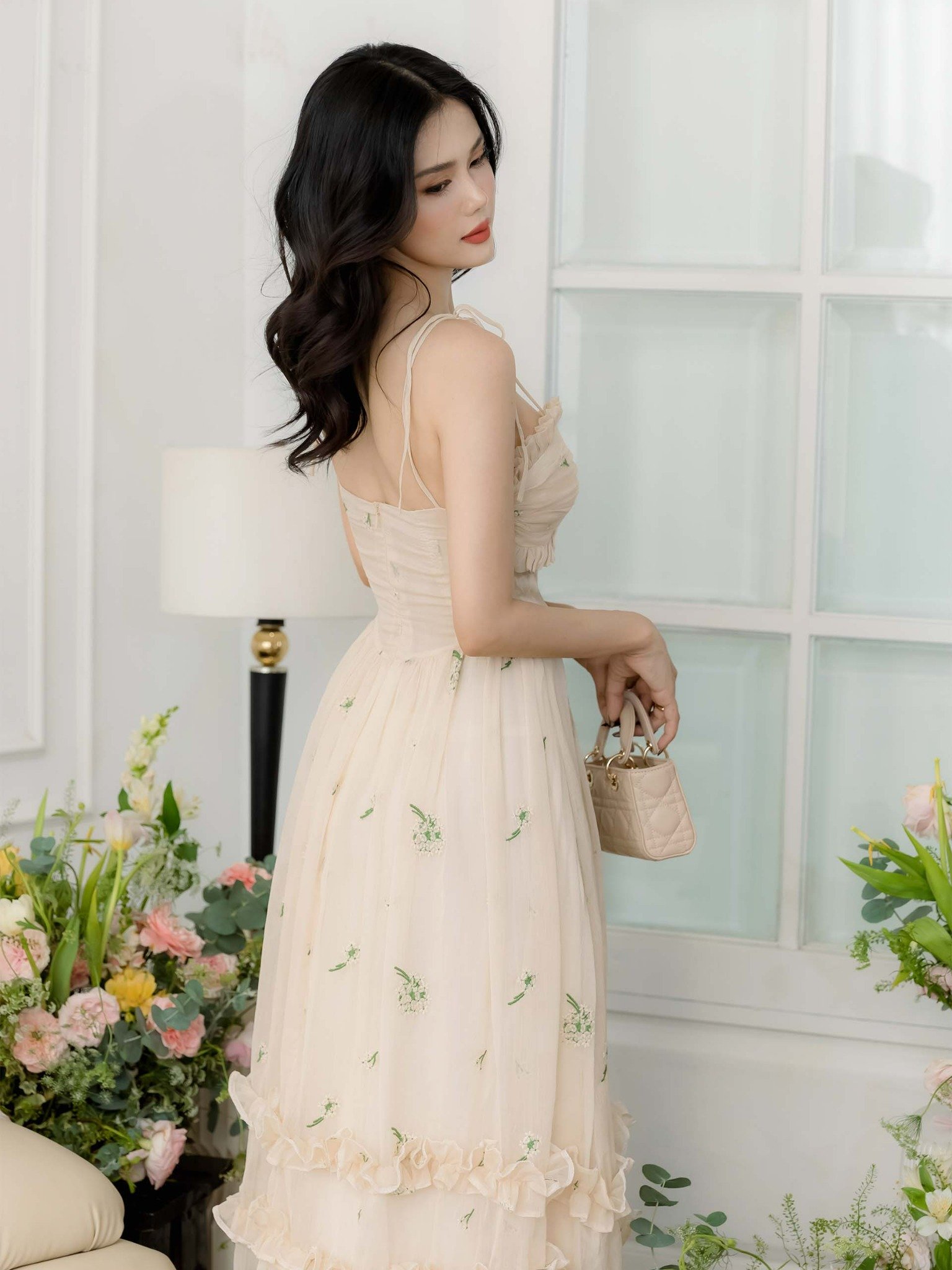 Đầm Dài Sundress Ruff Layers